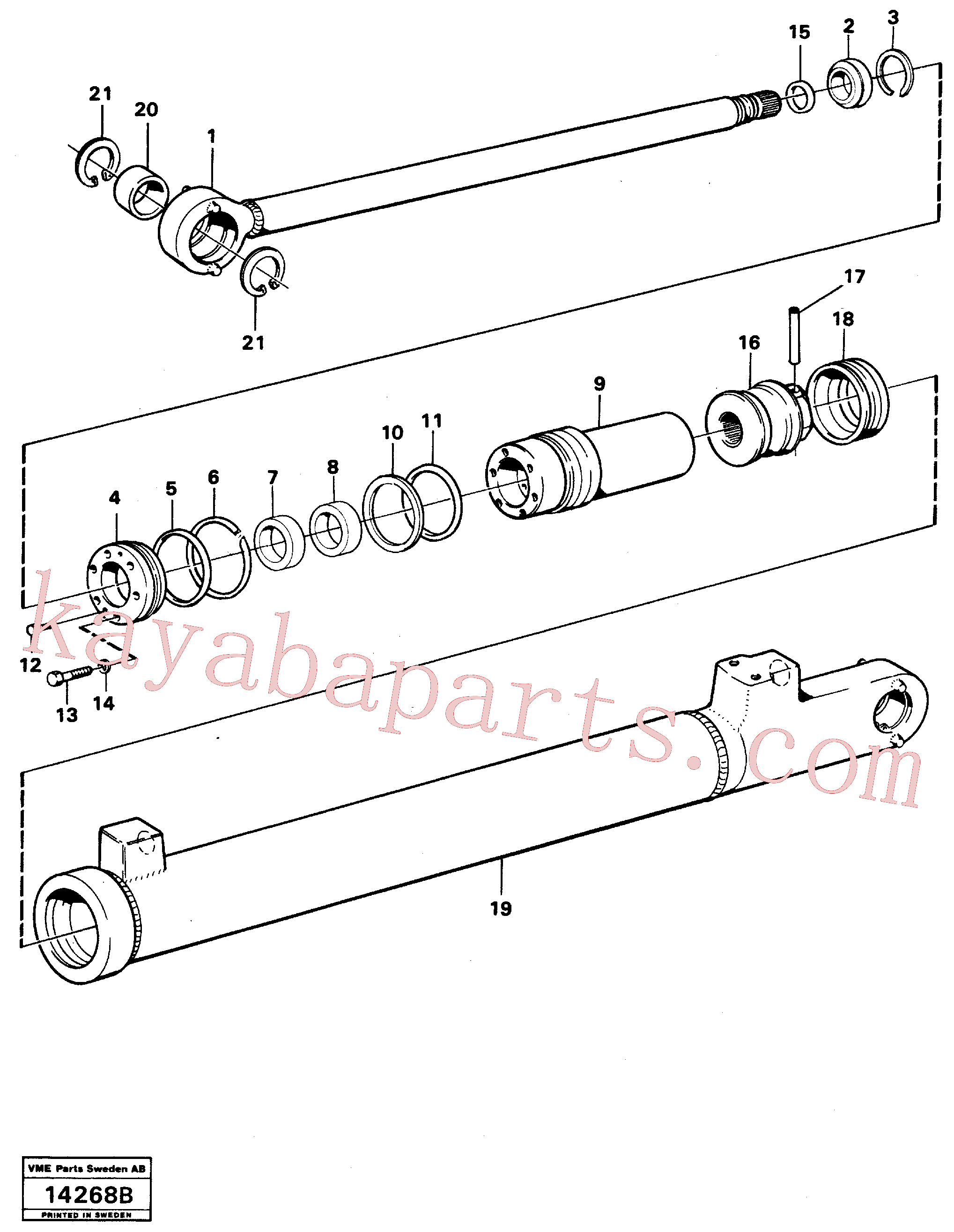 VOE4782718 for Volvo Hydraulic cylinder, lifting.(14268B assembly)