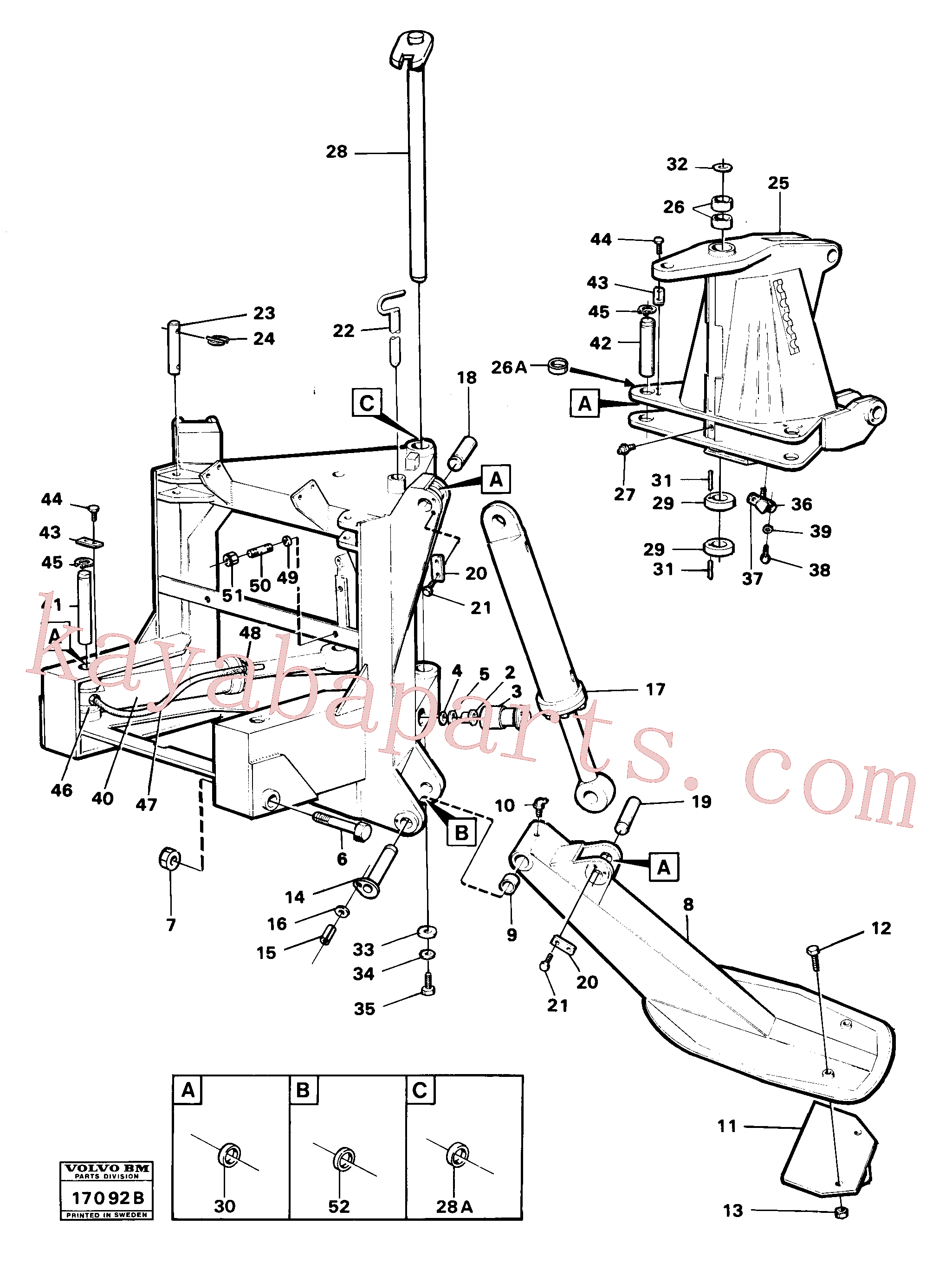 VOE13961172 for Volvo Stand, supporting legs and centre frame(17092B assembly)