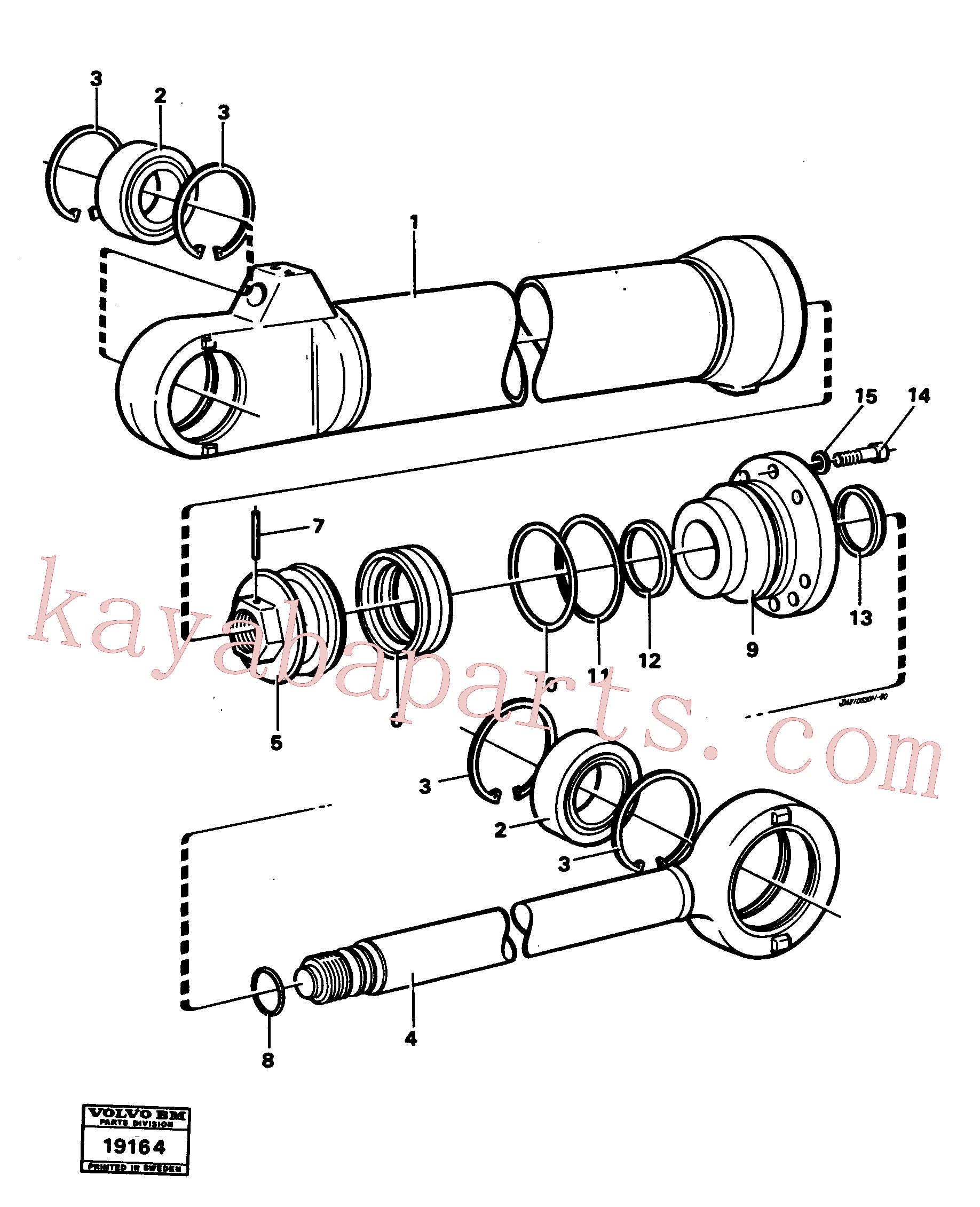 EH6235792 for Volvo Hydraulic cylinder tilting(19164 assembly)