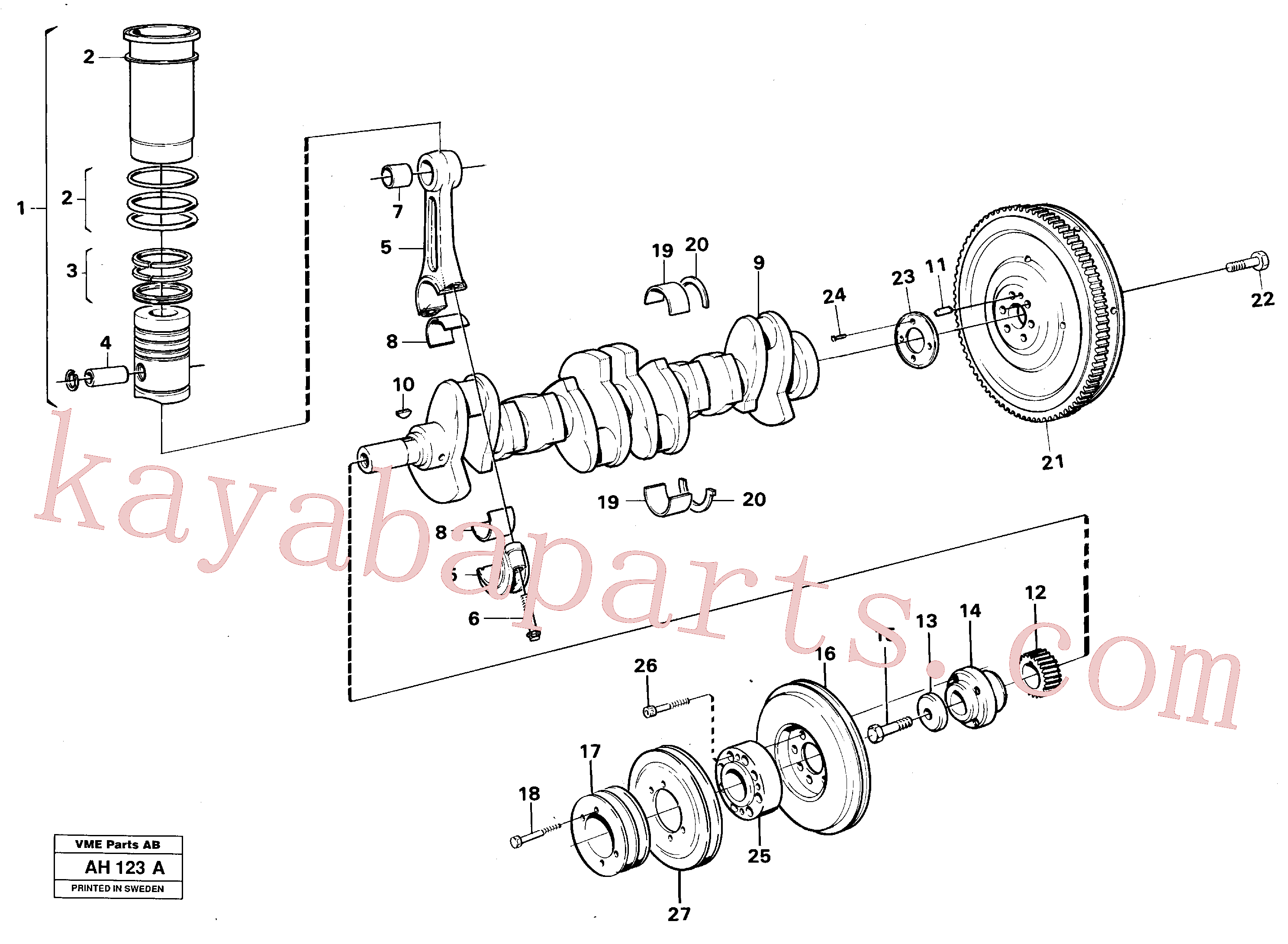 SA9324-21617 for Volvo Crankshaft and related parts(AH123A assembly)