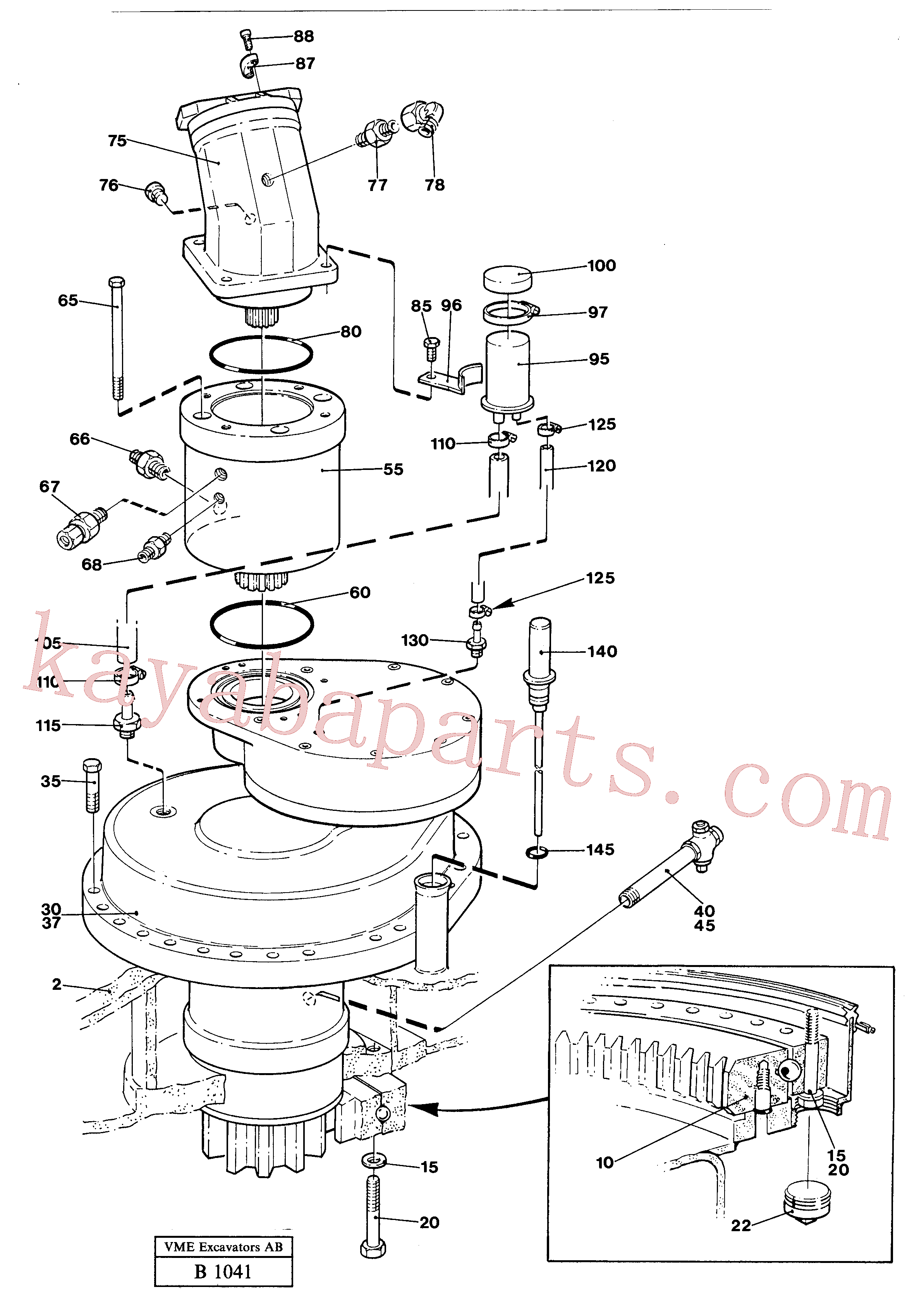 VOE14024617 for Volvo Superstructure with slew transmission(B1041 assembly)