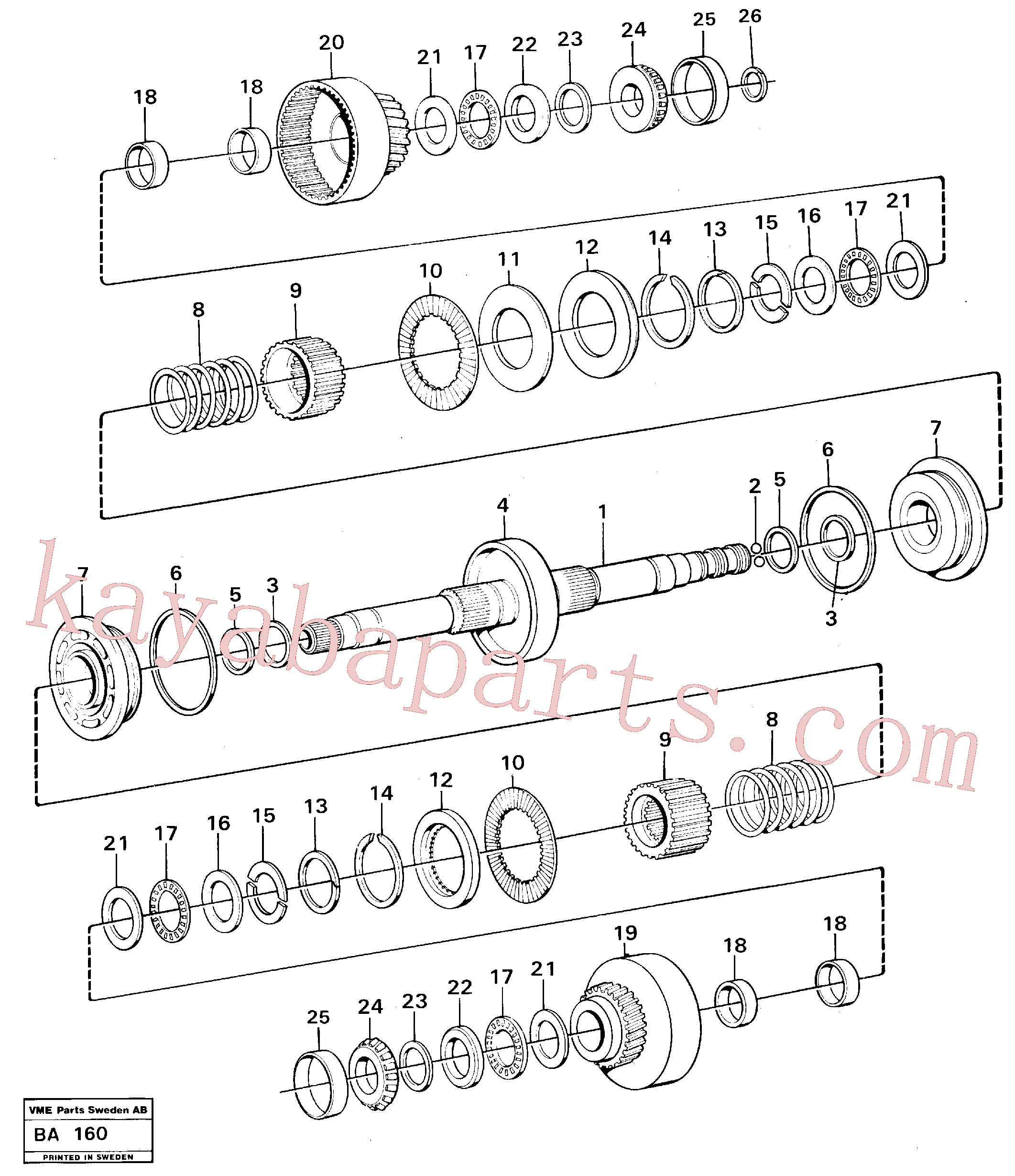 VOE184645 for Volvo Clutches forward and reverse(BA160 assembly)