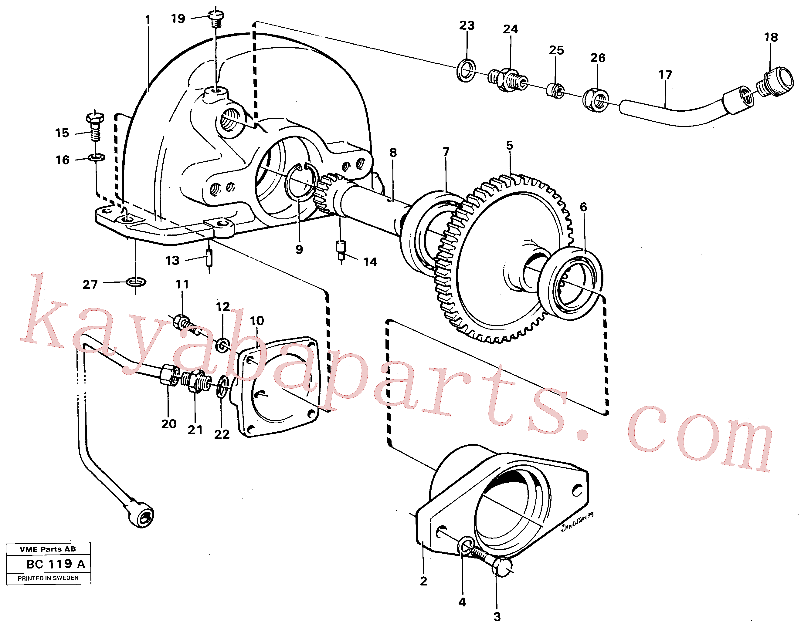 VOE192566 for Volvo Pump drive(BC119A assembly)