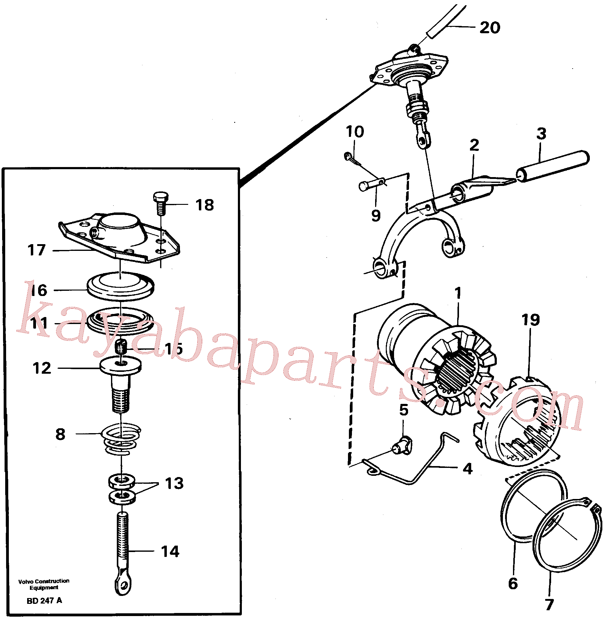 ZM8095001 for Volvo Differential lock(BD247A assembly)