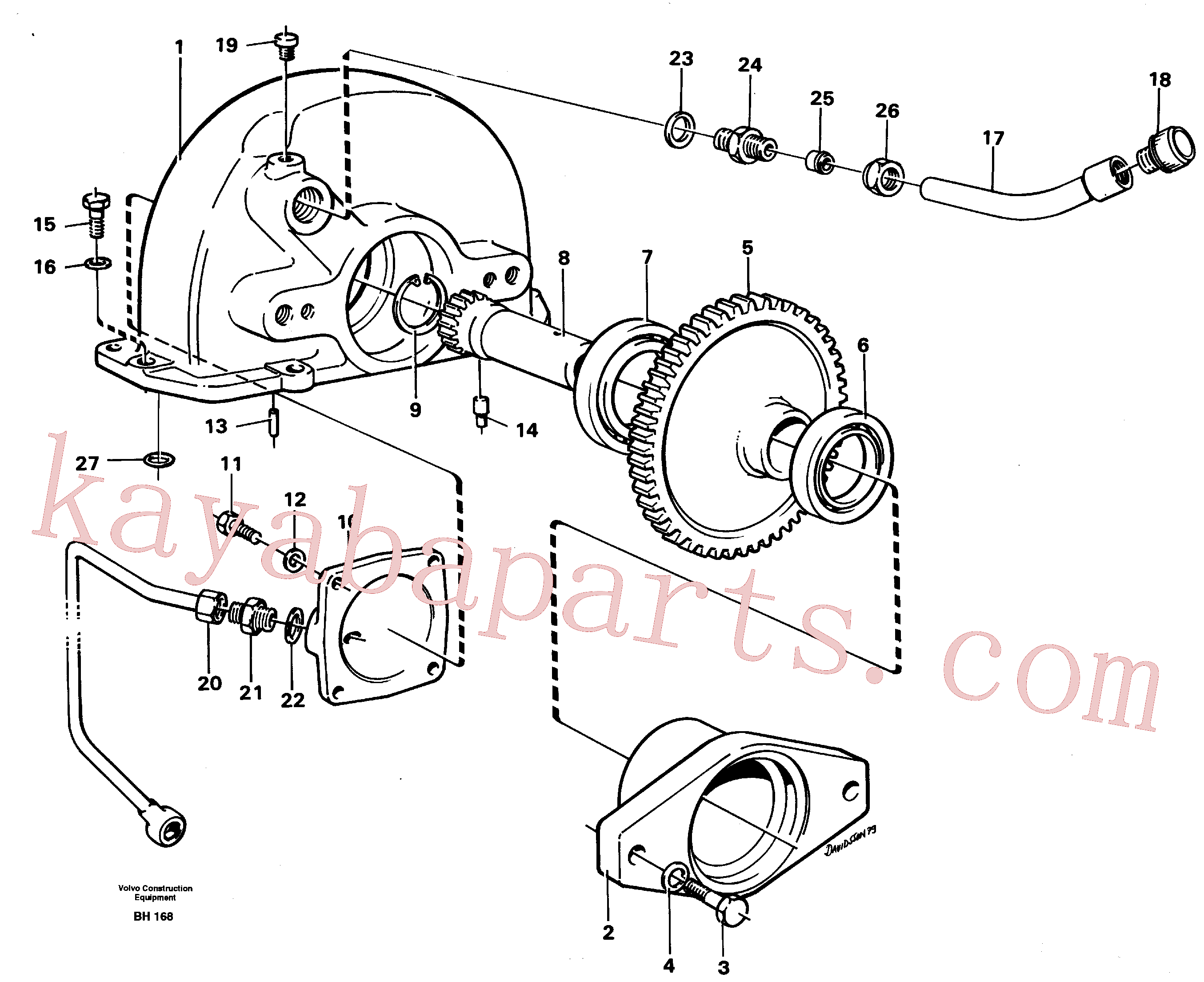 VOE192566 for Volvo Pump drive(BH168 assembly)