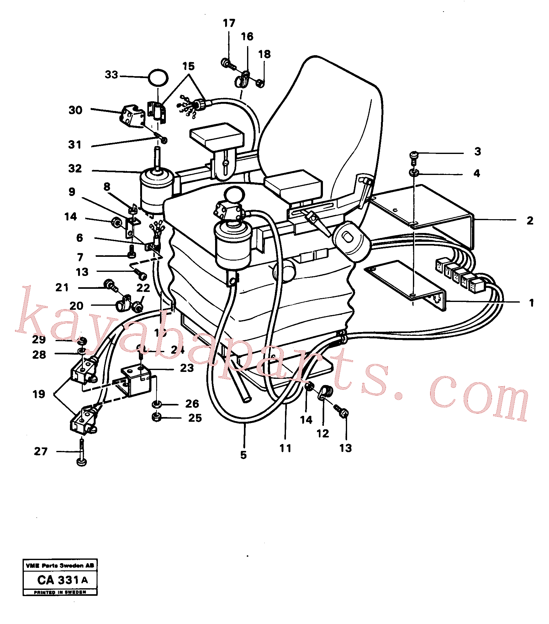 VOE4953723 for Volvo El. hydraulic servo system Operating lever(CA331A assembly)