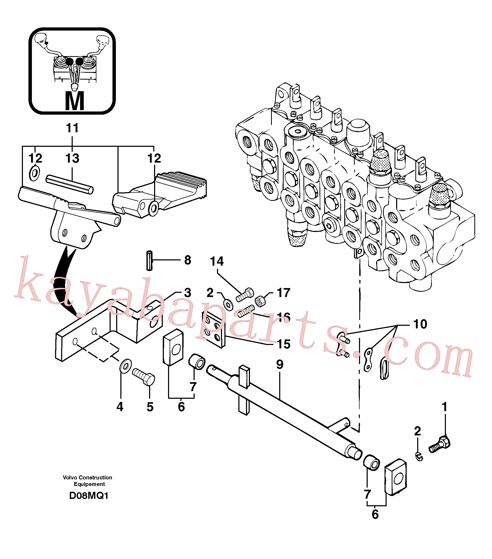 PJ4670001 for Volvo Control pedal : accessories(D08MQ1 assembly)