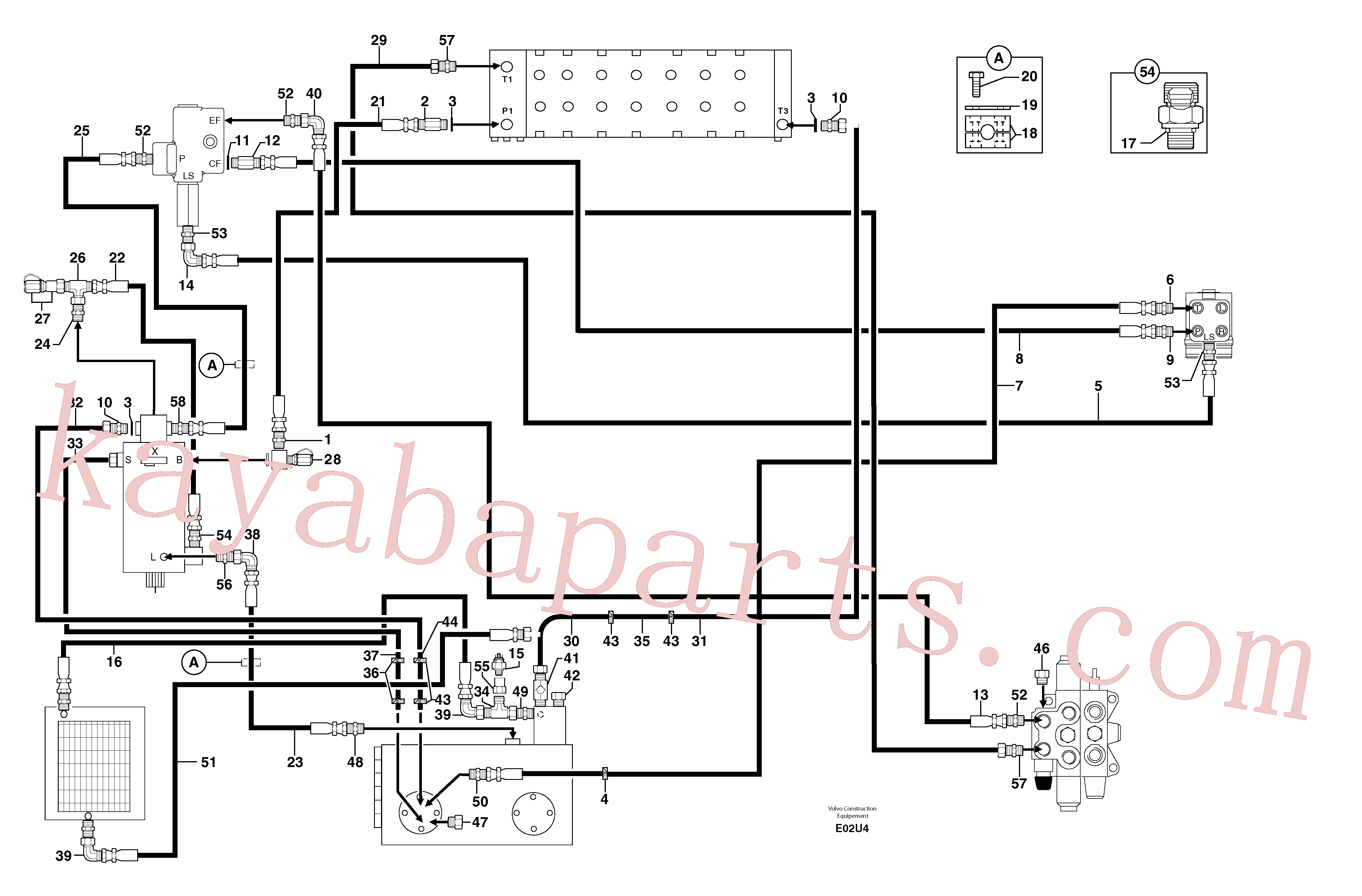PJ6010154 for Volvo Attachments supply and return circuit(E02U4 assembly)
