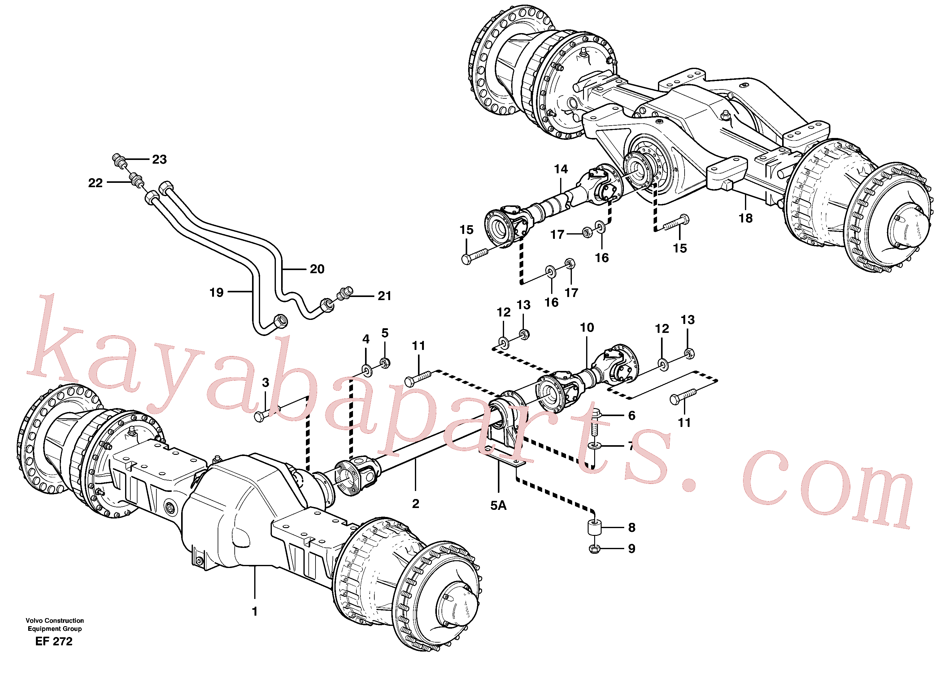 VOE11026356 for Volvo Propeller shafts with fitting parts(EF272 assembly)