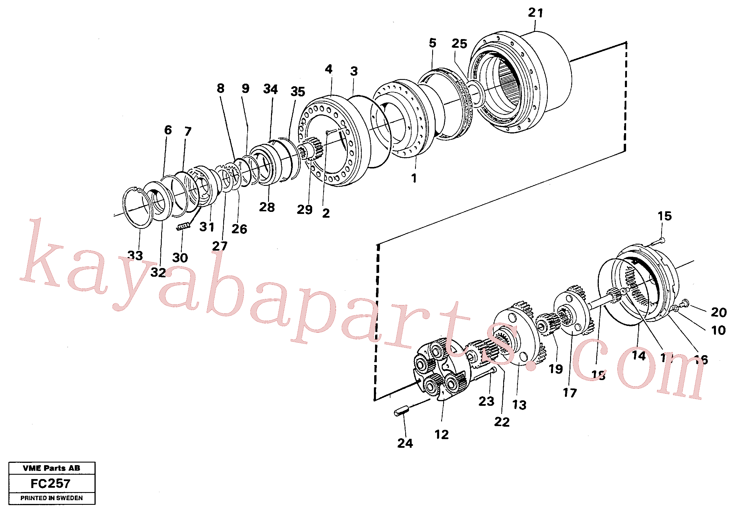 VOE14261946 for Volvo Planetary gear, travel(FC257 assembly)