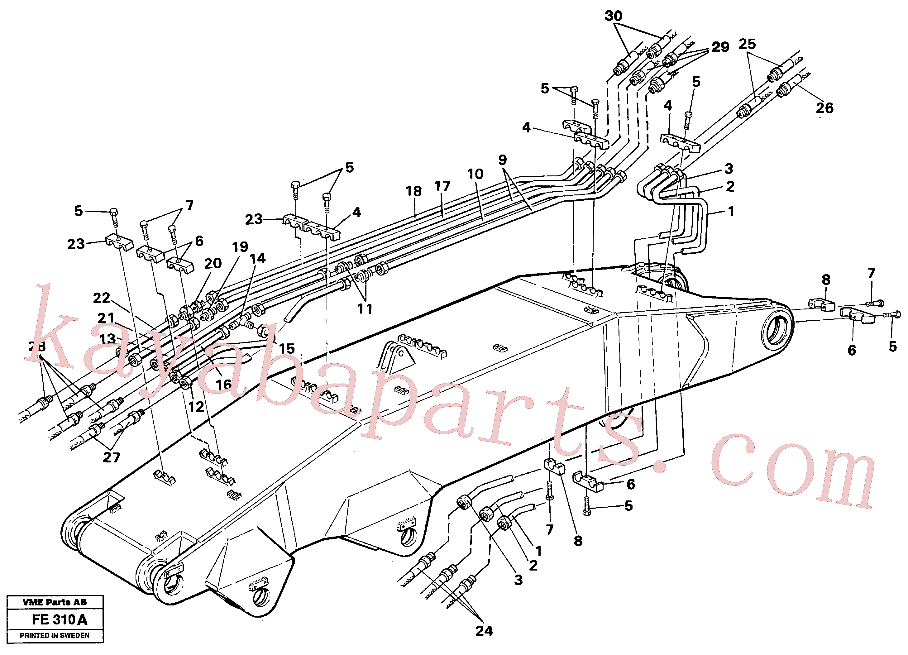 VOE14044486 for Volvo Hydraulic system, boom, front shovel equipment(FE310A assembly)