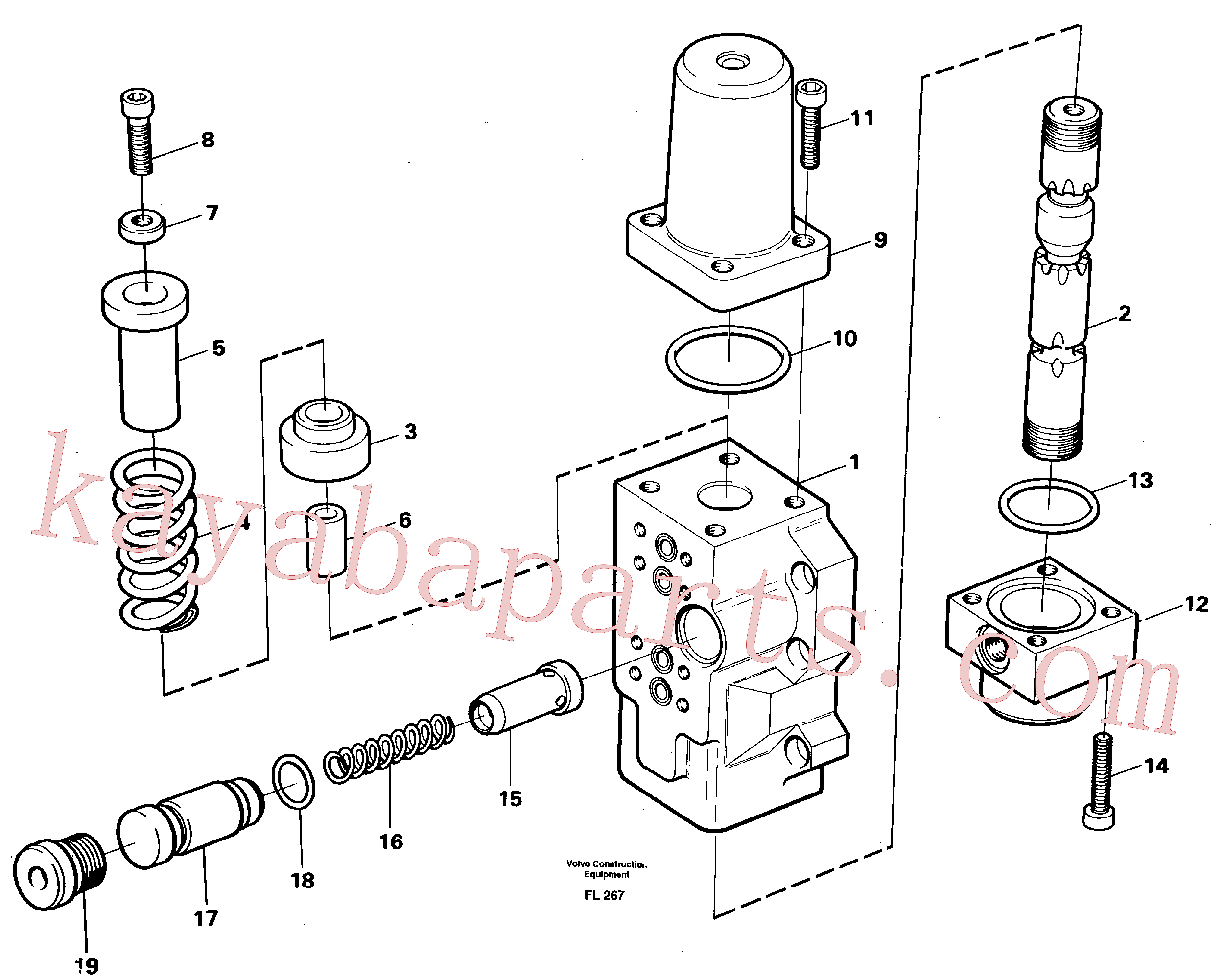 VOE959263 for Volvo Fourway valve, transport primary and secondary(FL267 assembly)