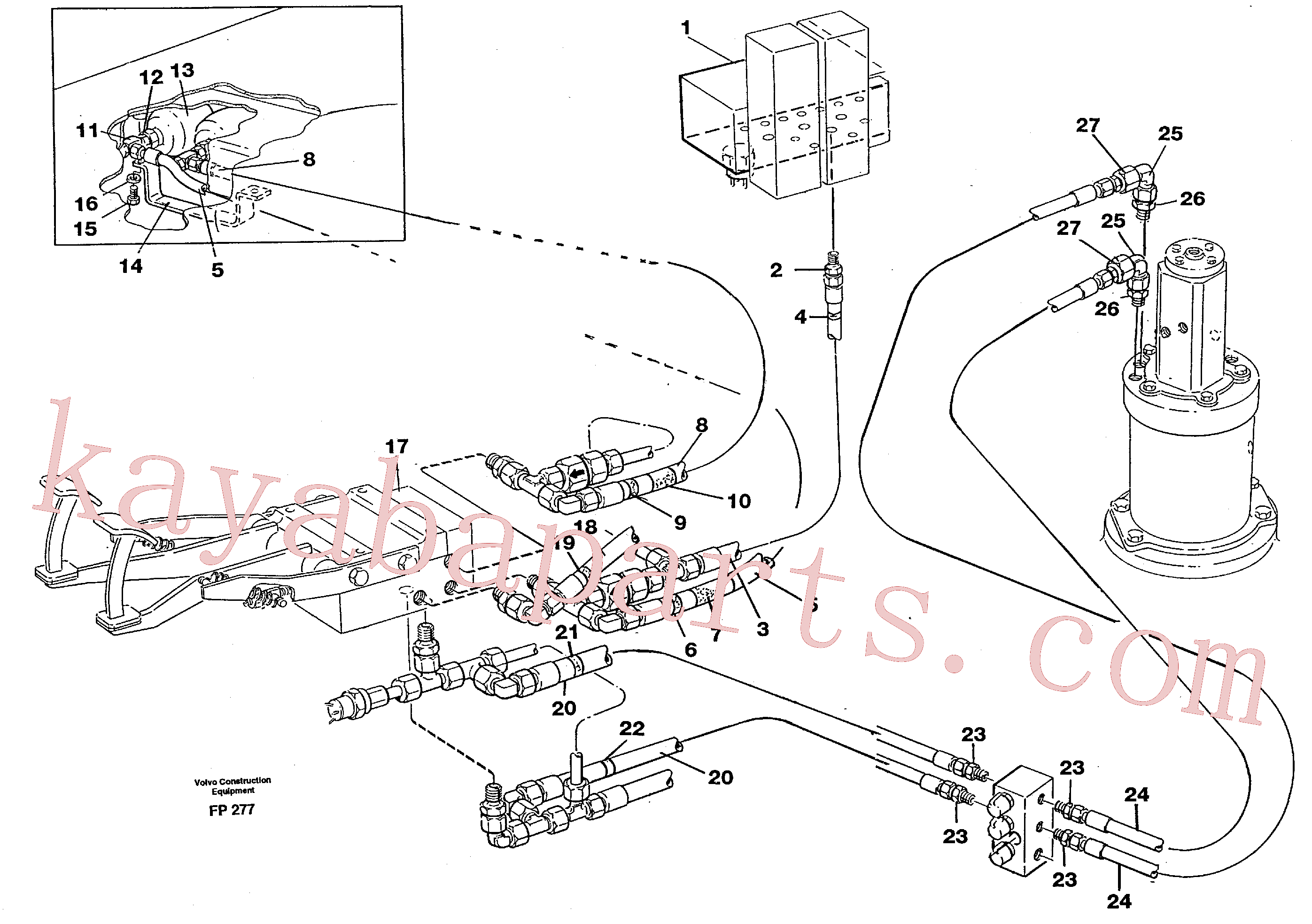 VOE14213824 for Volvo Brake system, superstructure(FP277 assembly)