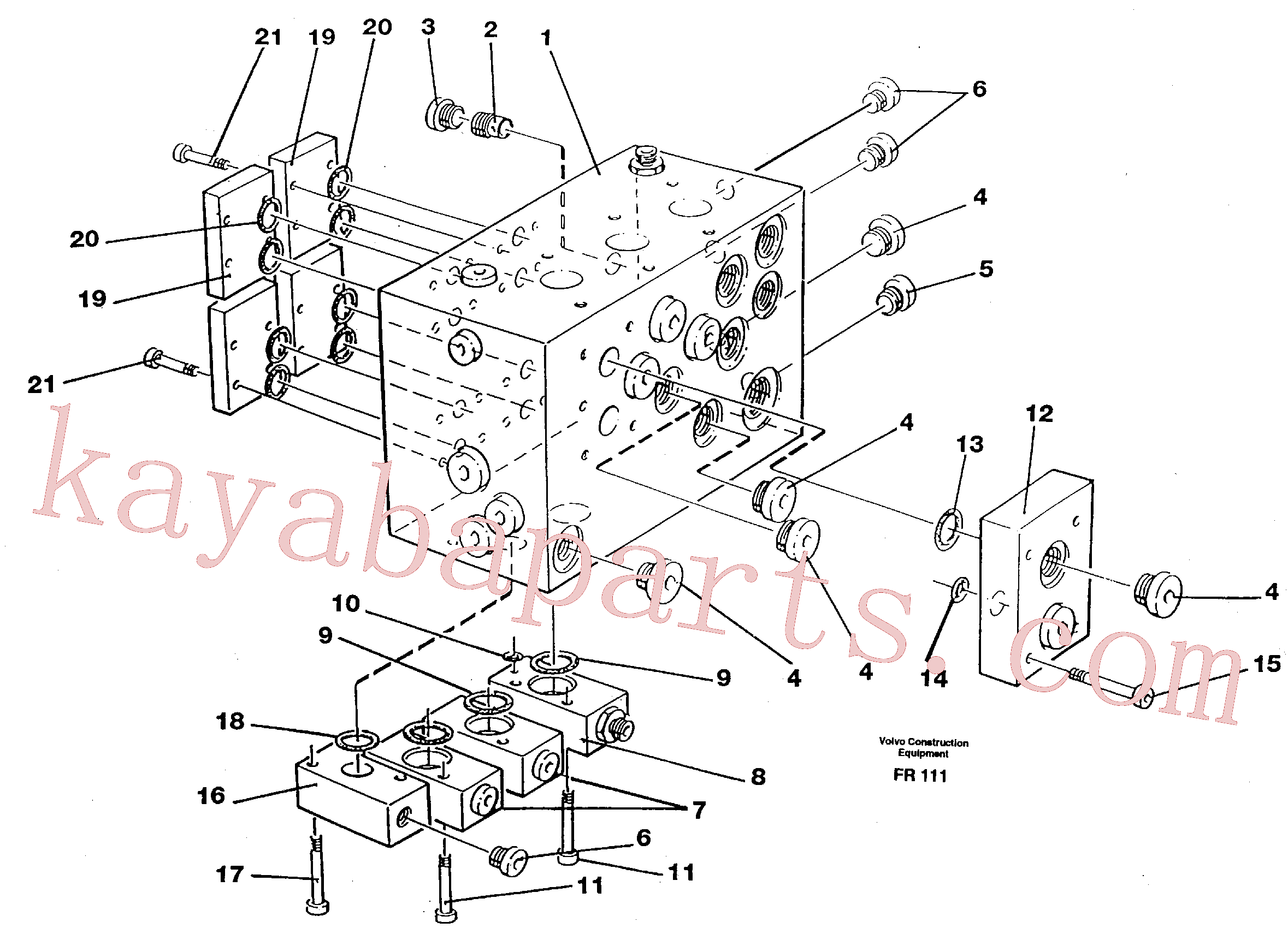 VOE949721 for Volvo Slew valve assembly block(FR111 assembly)