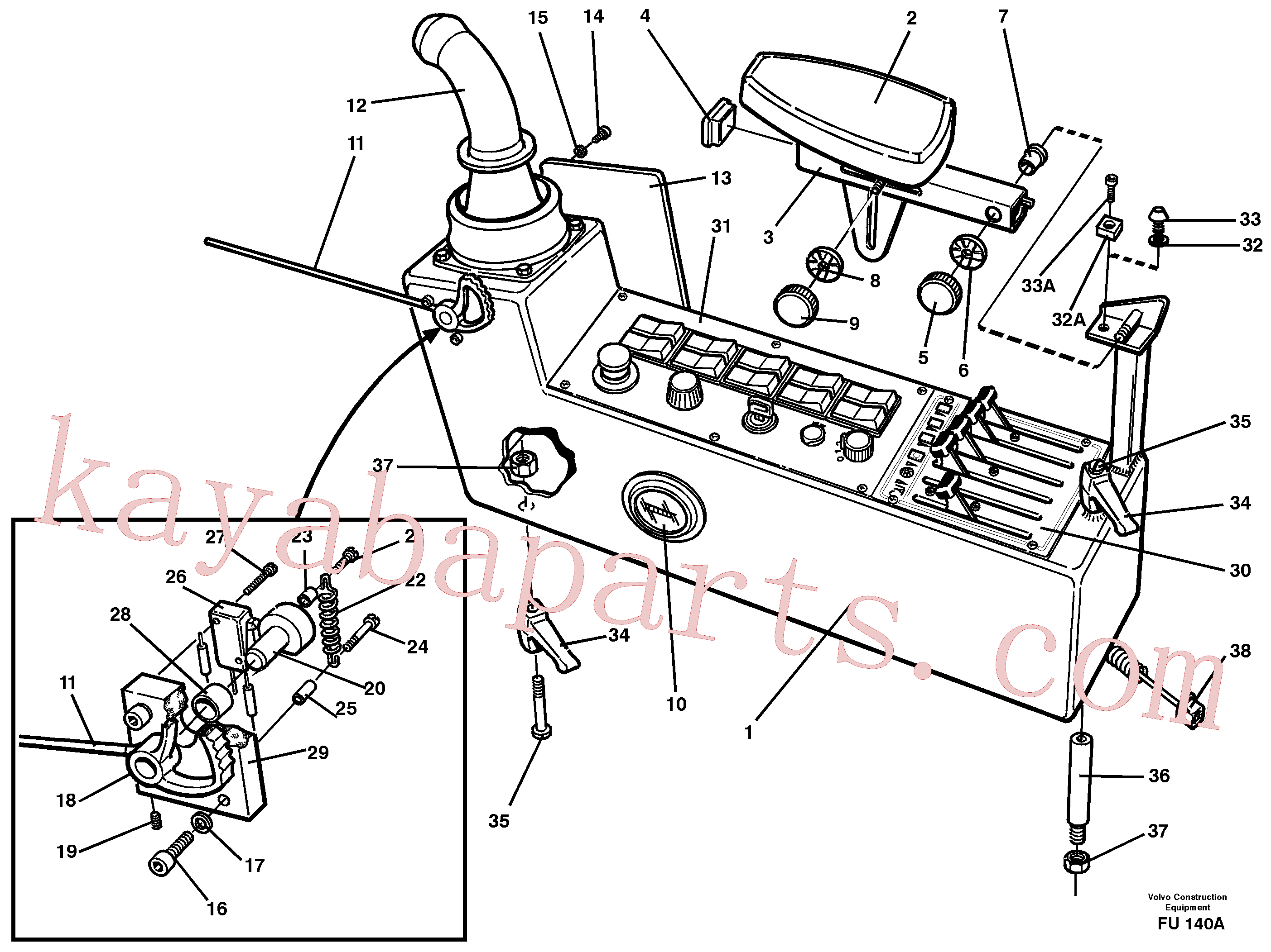 VOE14572485 for Volvo Side panel, left(FU140A assembly)