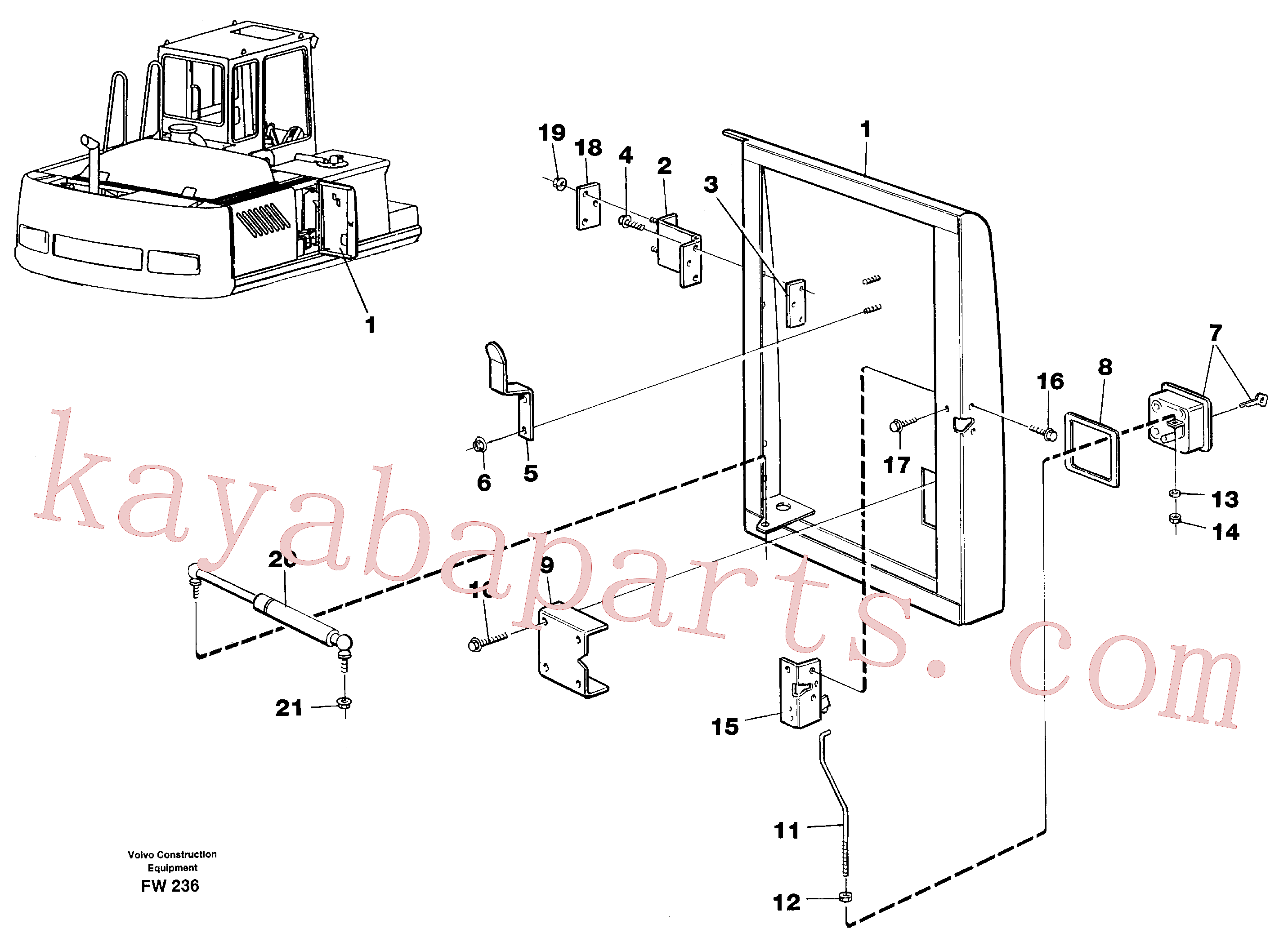VOE14572489 for Volvo Door, centre, right(FW236 assembly)