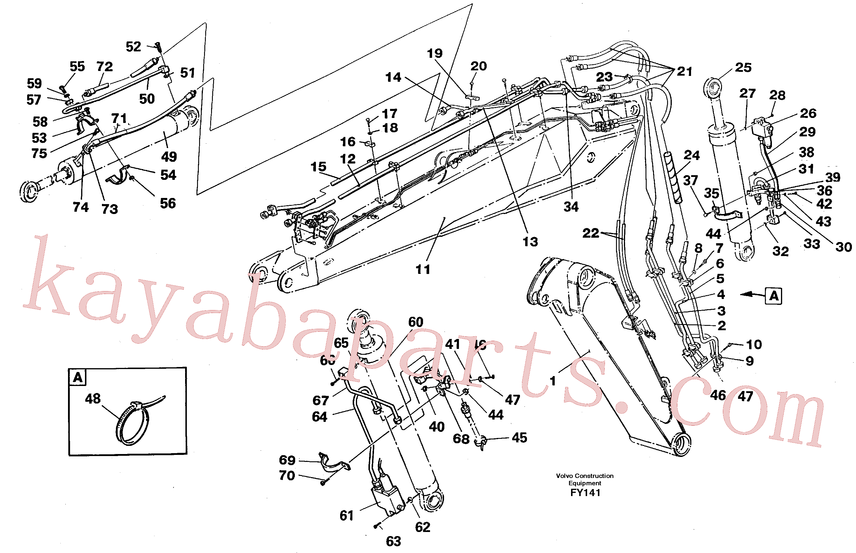 VOE14253006 for Volvo Hydraulic equipment, adjustable boom(FY141 assembly)