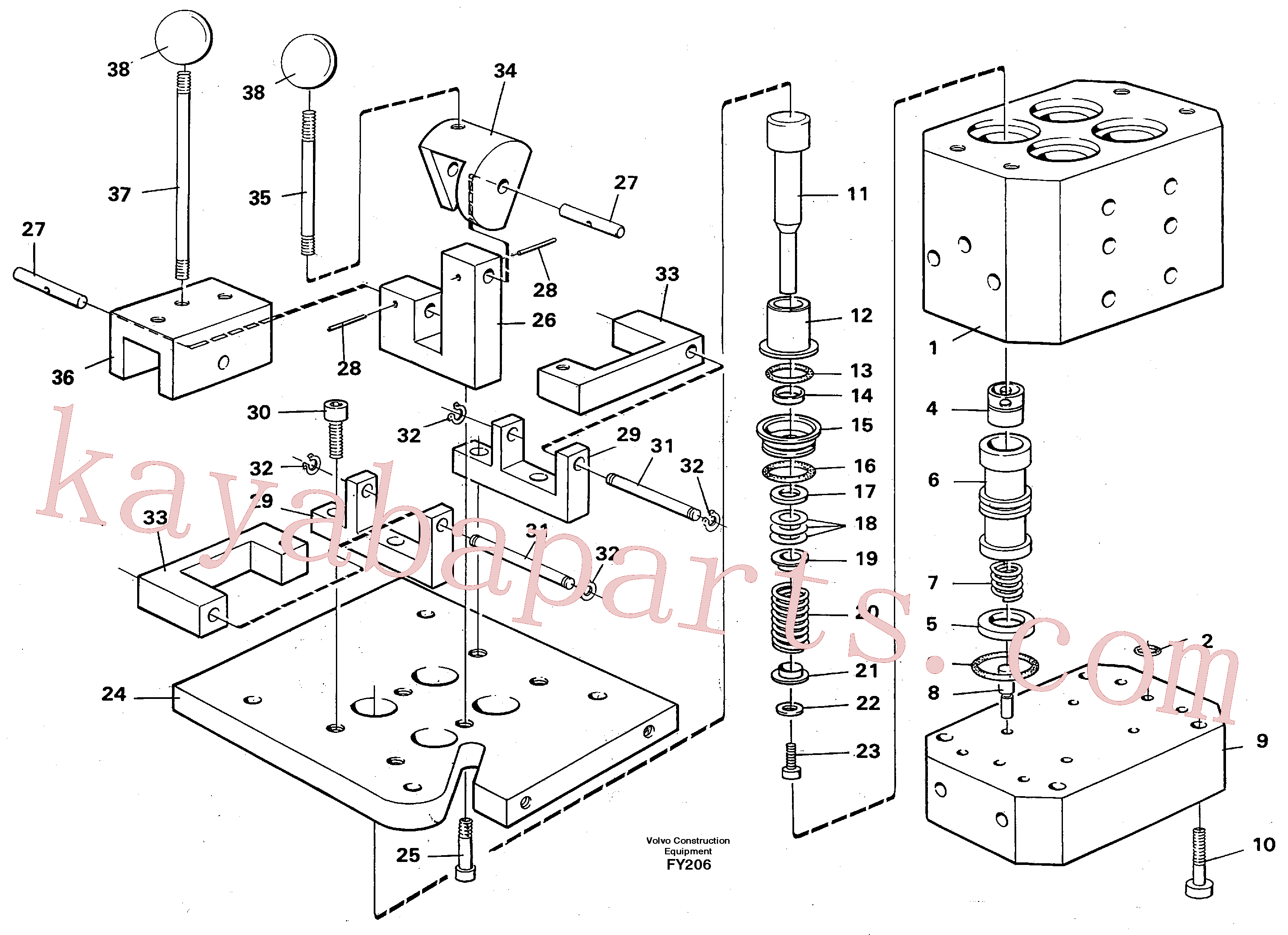 VOE14247297 for Volvo Control pressure valve(FY206 assembly)