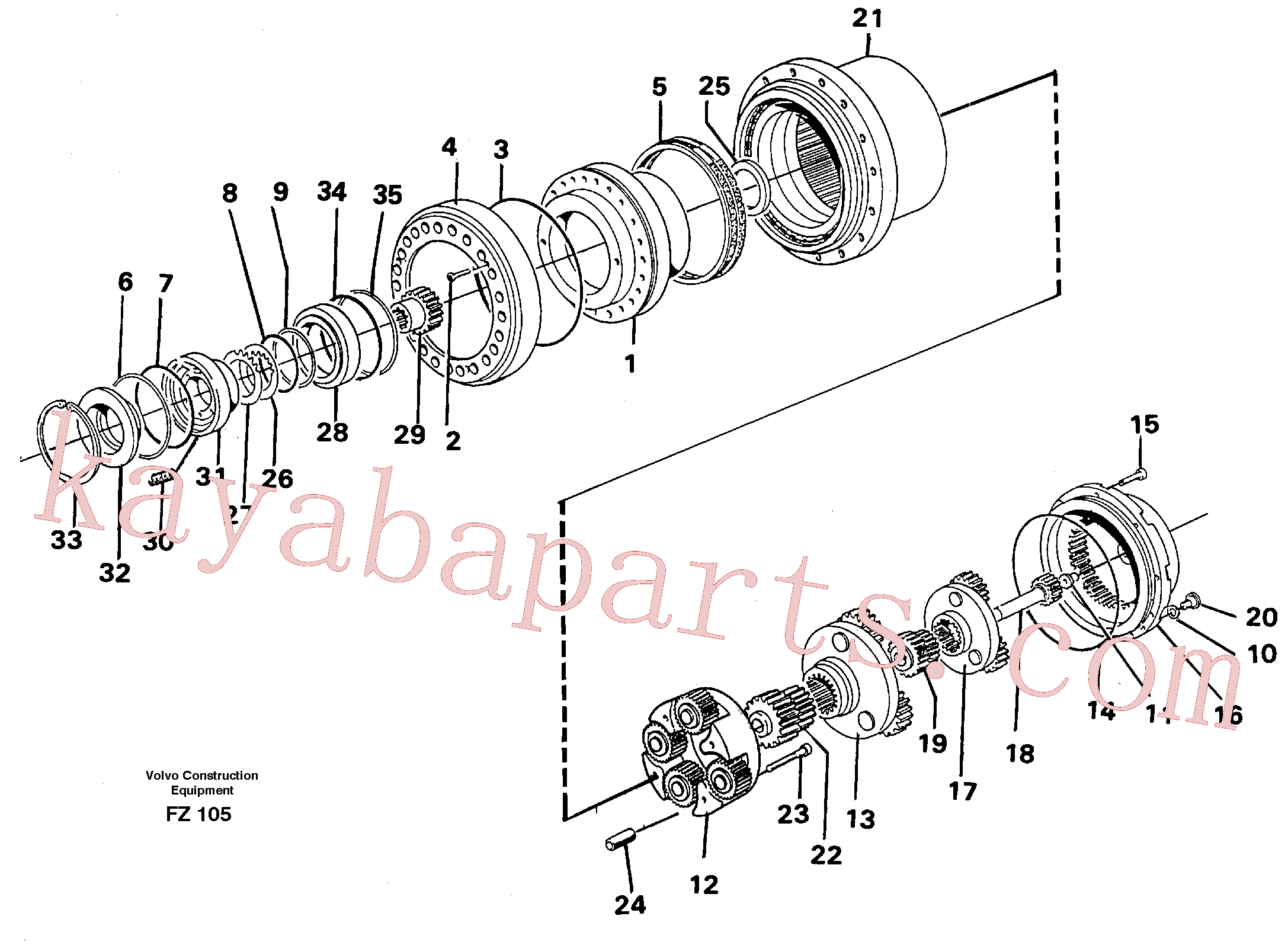 VOE14261946 for Volvo Planetary drive(FZ105 assembly)