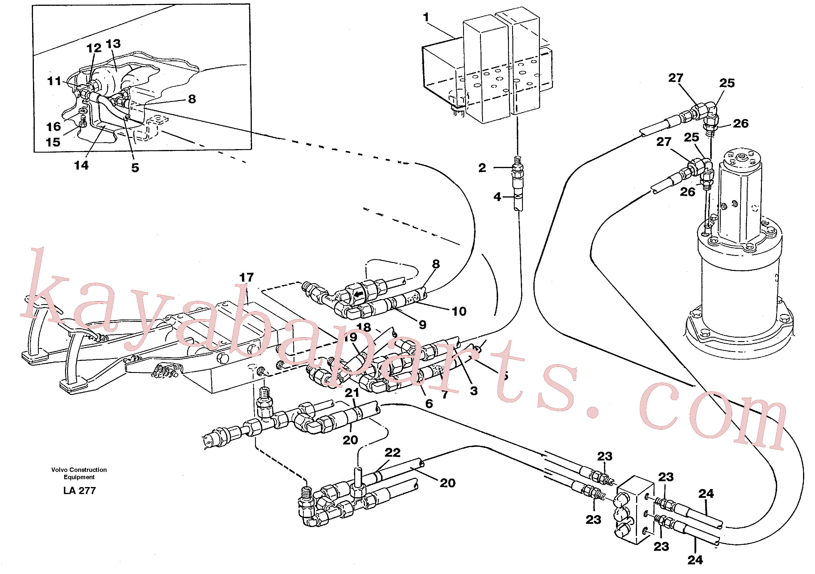 VOE14213824 for Volvo Brake system, superstructure(LA277 assembly)