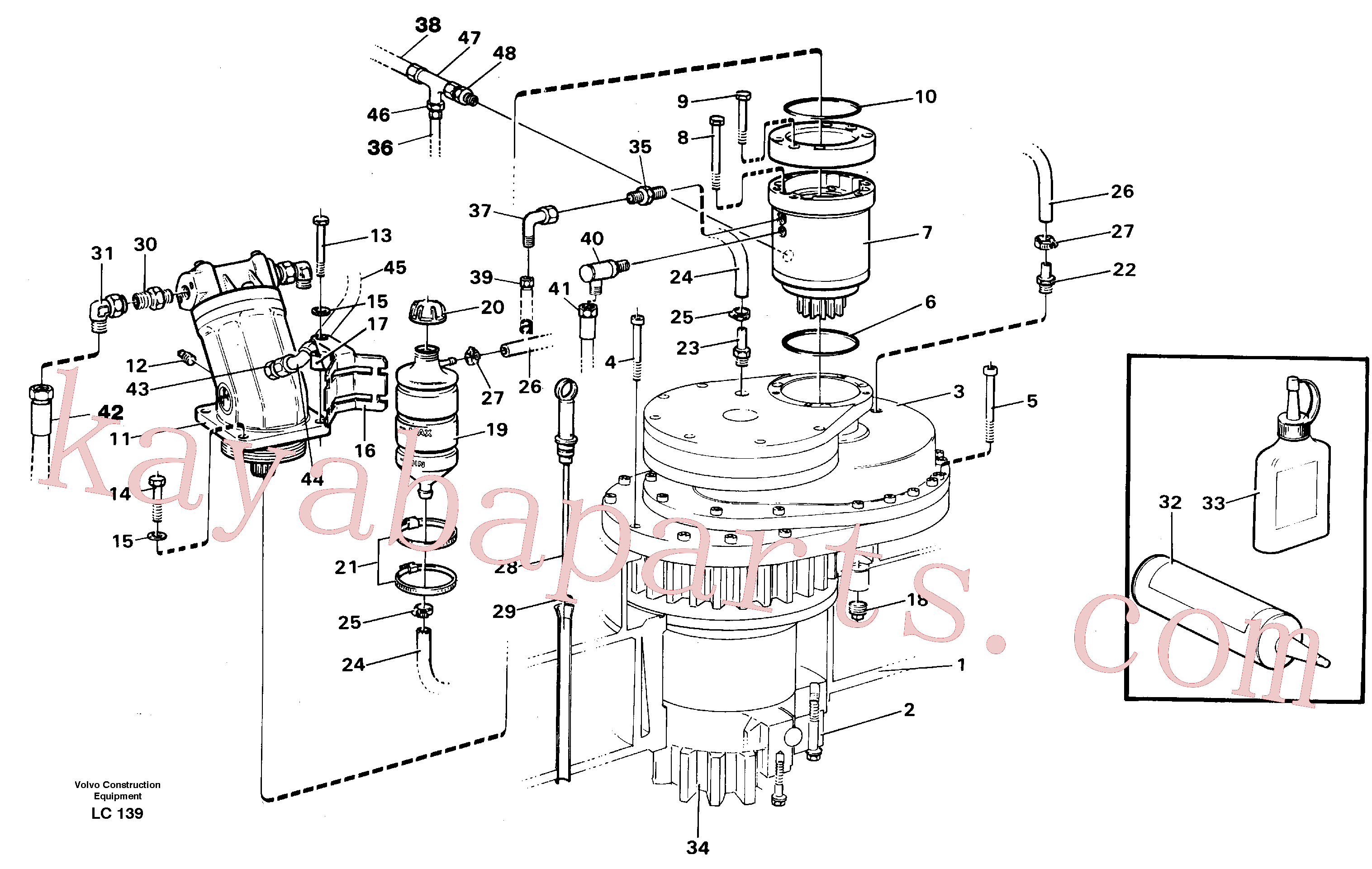 VOE14247582 for Volvo Superstructure with slew transmission(LC139 assembly)