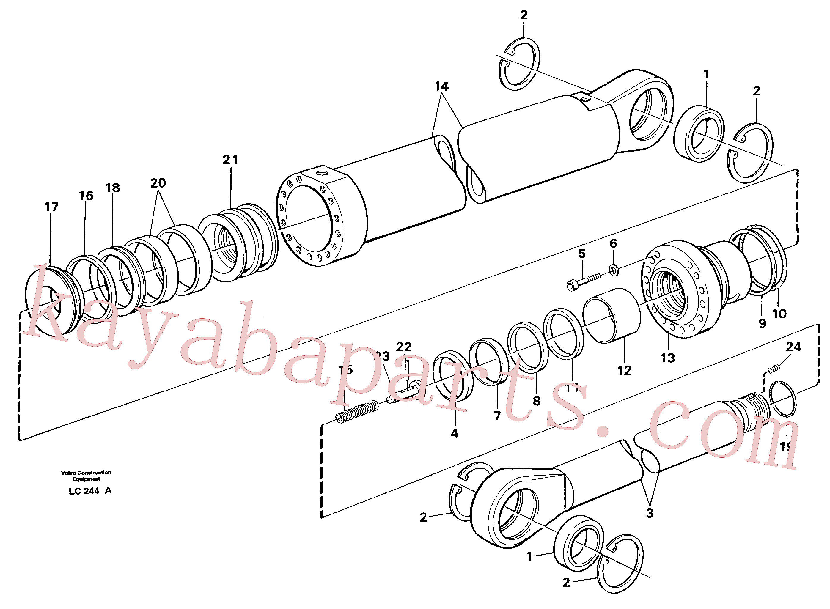 VOE14262895 for Volvo Boom cylinder,m.e.(LC244A assembly)