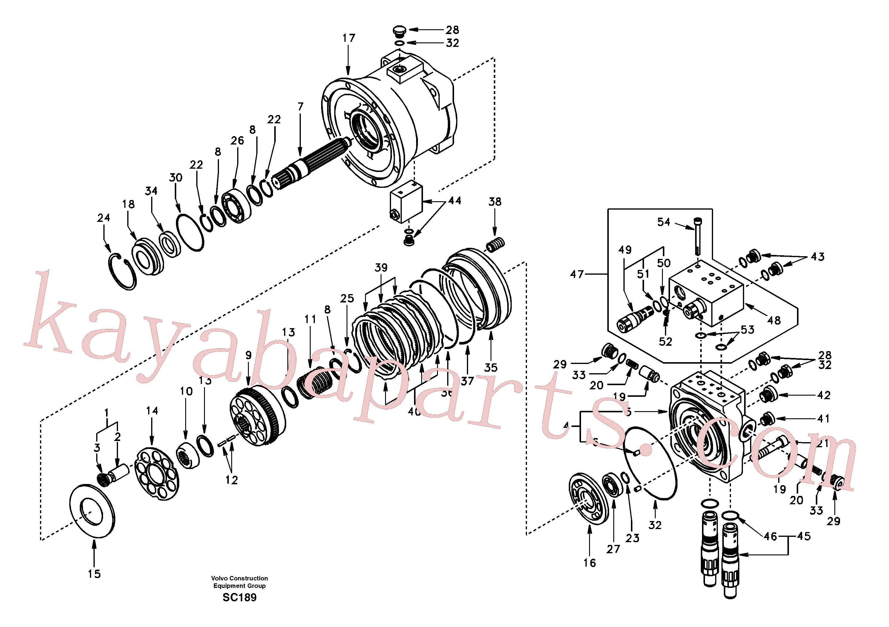 SA8230-14170 for Volvo Swing motor(SC189 assembly)