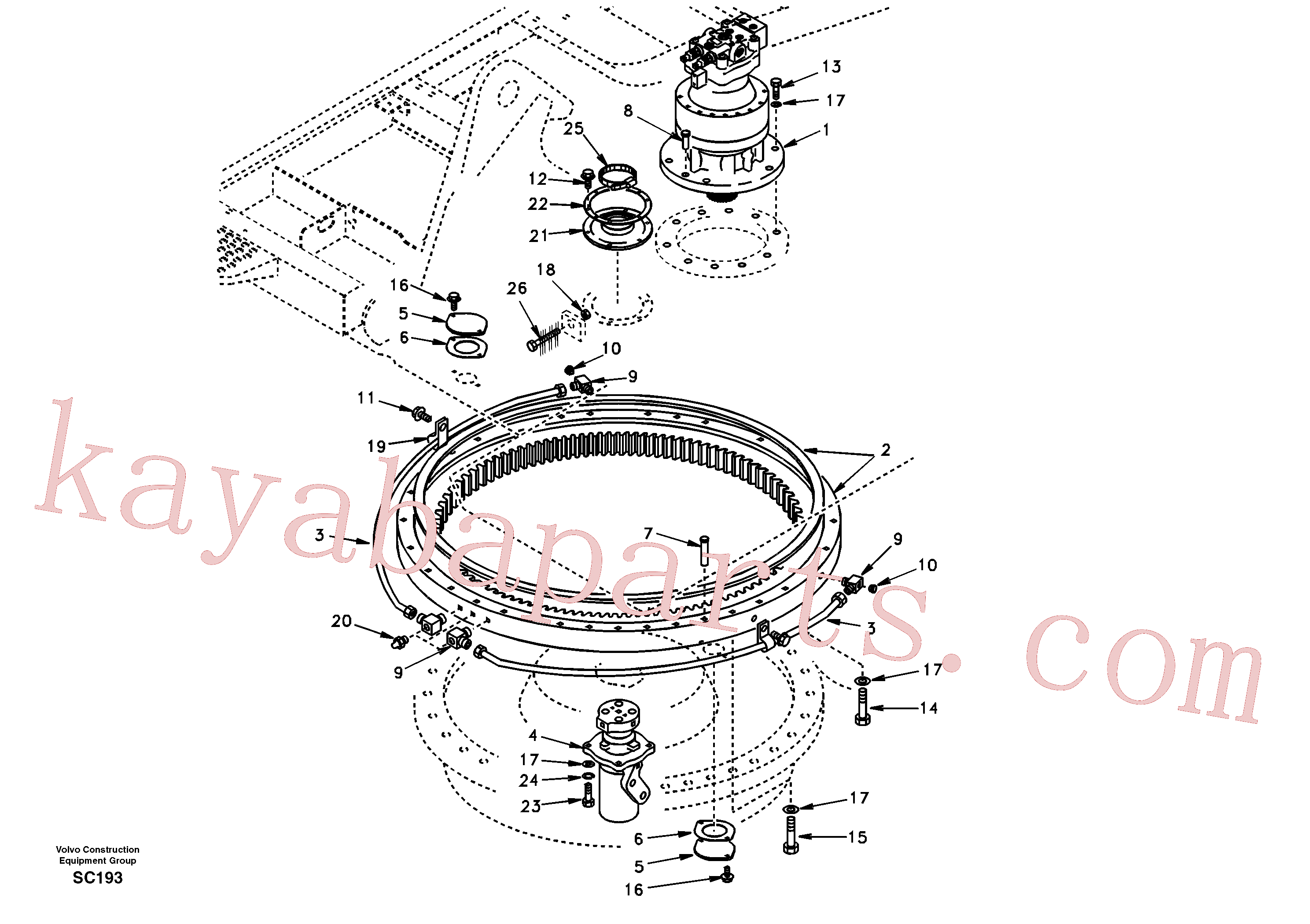 SA1155-01191 for Volvo Swing system(SC193 assembly)