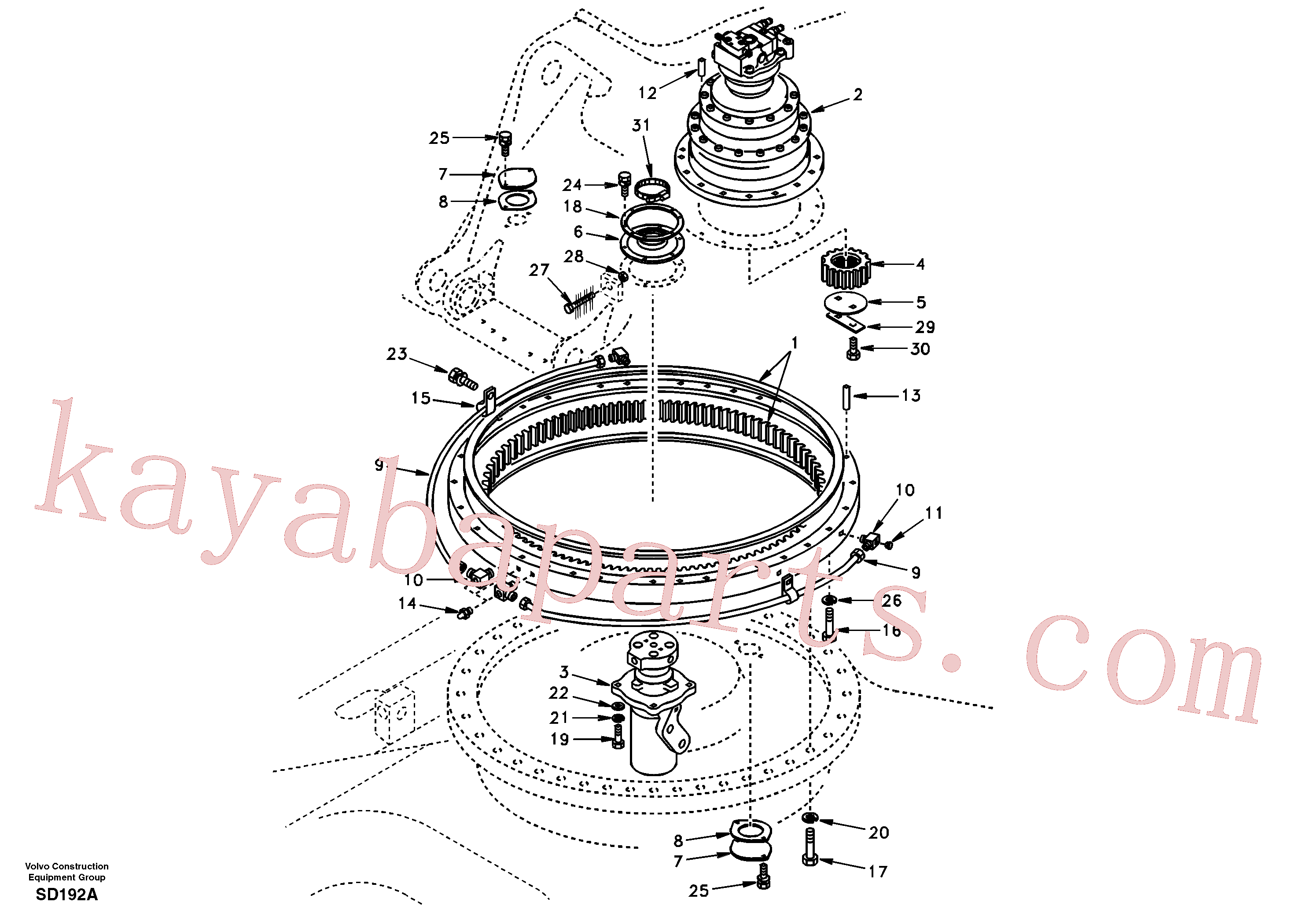 SA1155-01191 for Volvo Swing system(SD192A assembly)