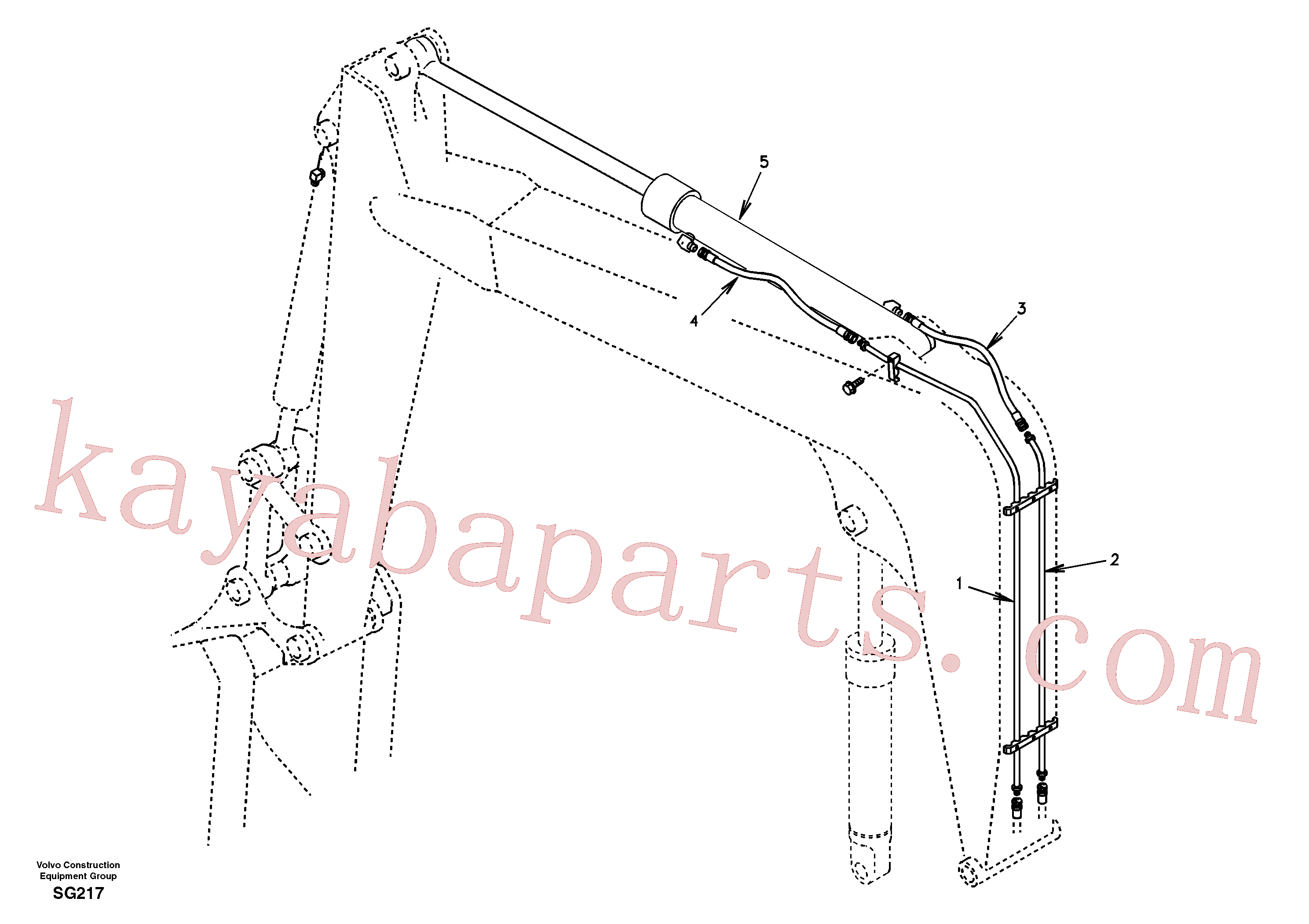 SA9451-05711 for Volvo Working hydraulic, dipper arm(SG217 assembly)