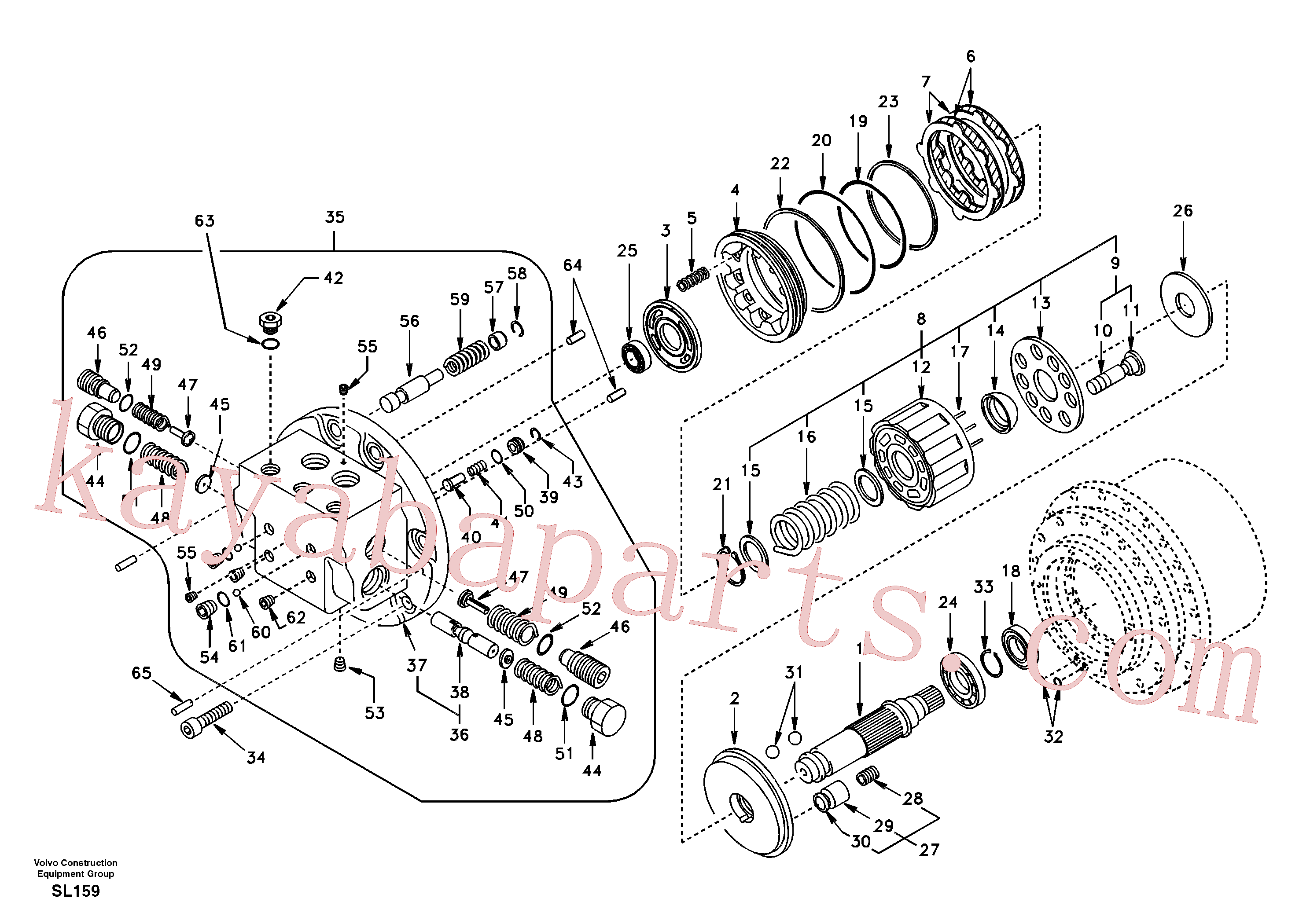 SA8230-33780 for Volvo Travel motor(SL159 assembly)