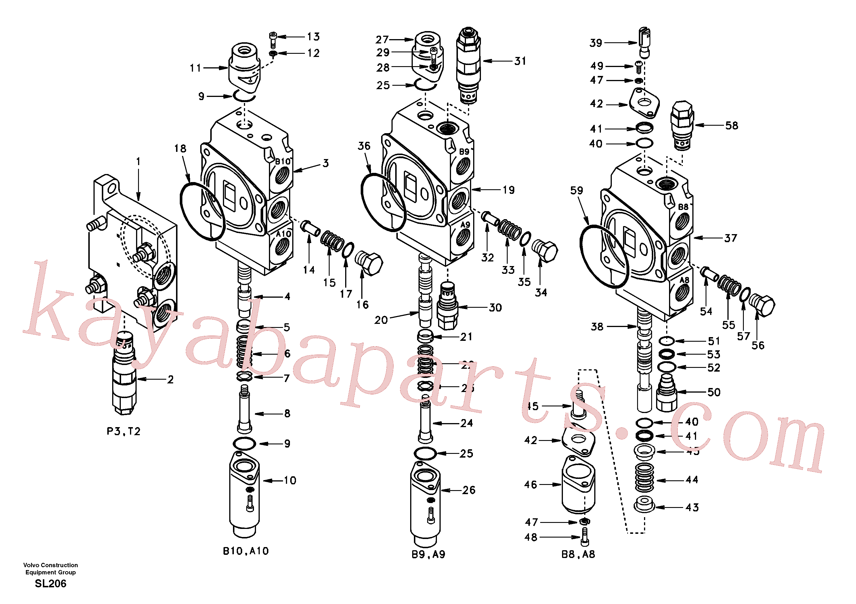 VOE14514680 for Volvo Main control valve, inlet and boom and boom swing(SL206 assembly)