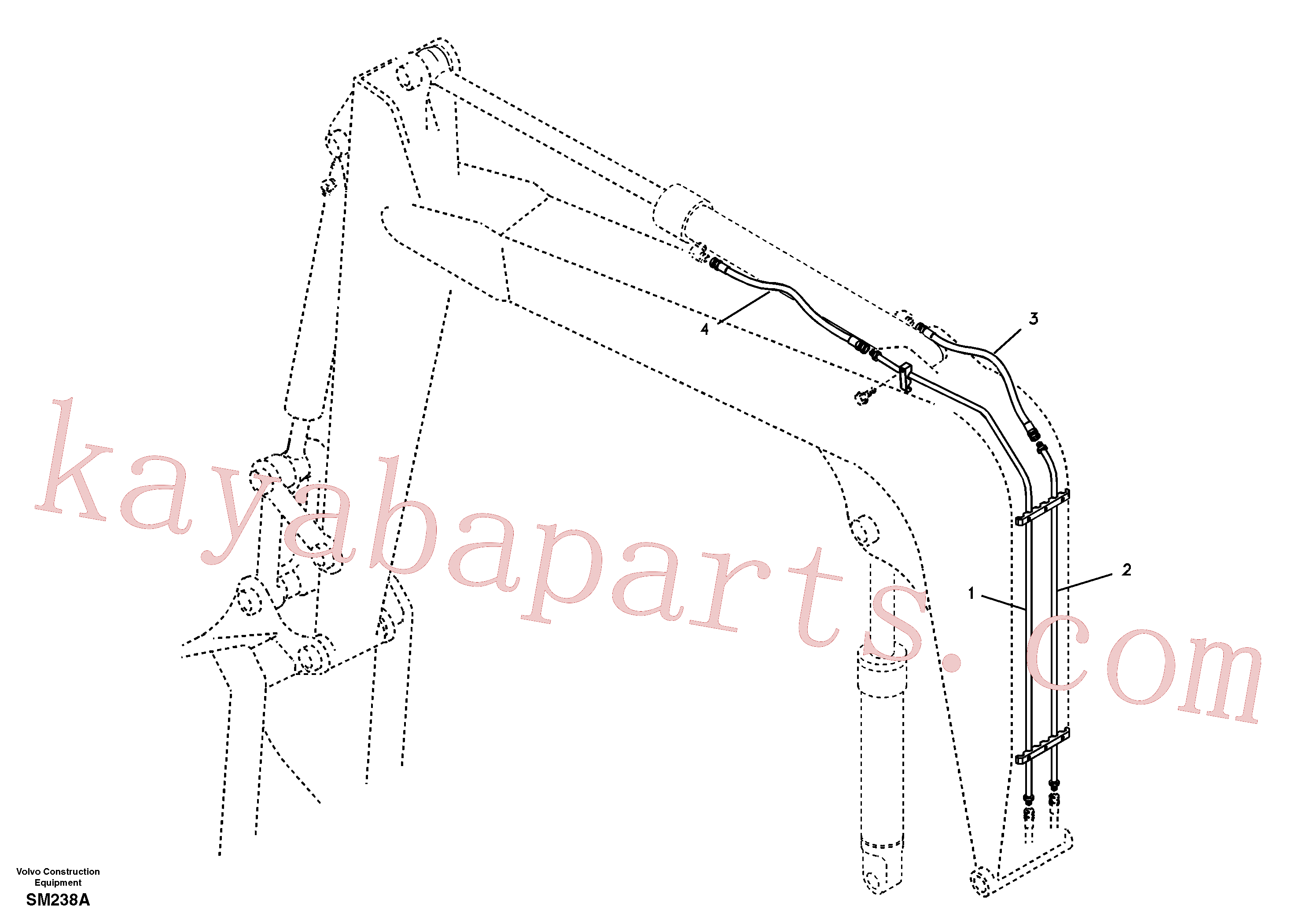 SA9451-05711 for Volvo Working hydraulic, dipper arm(SM238A assembly)