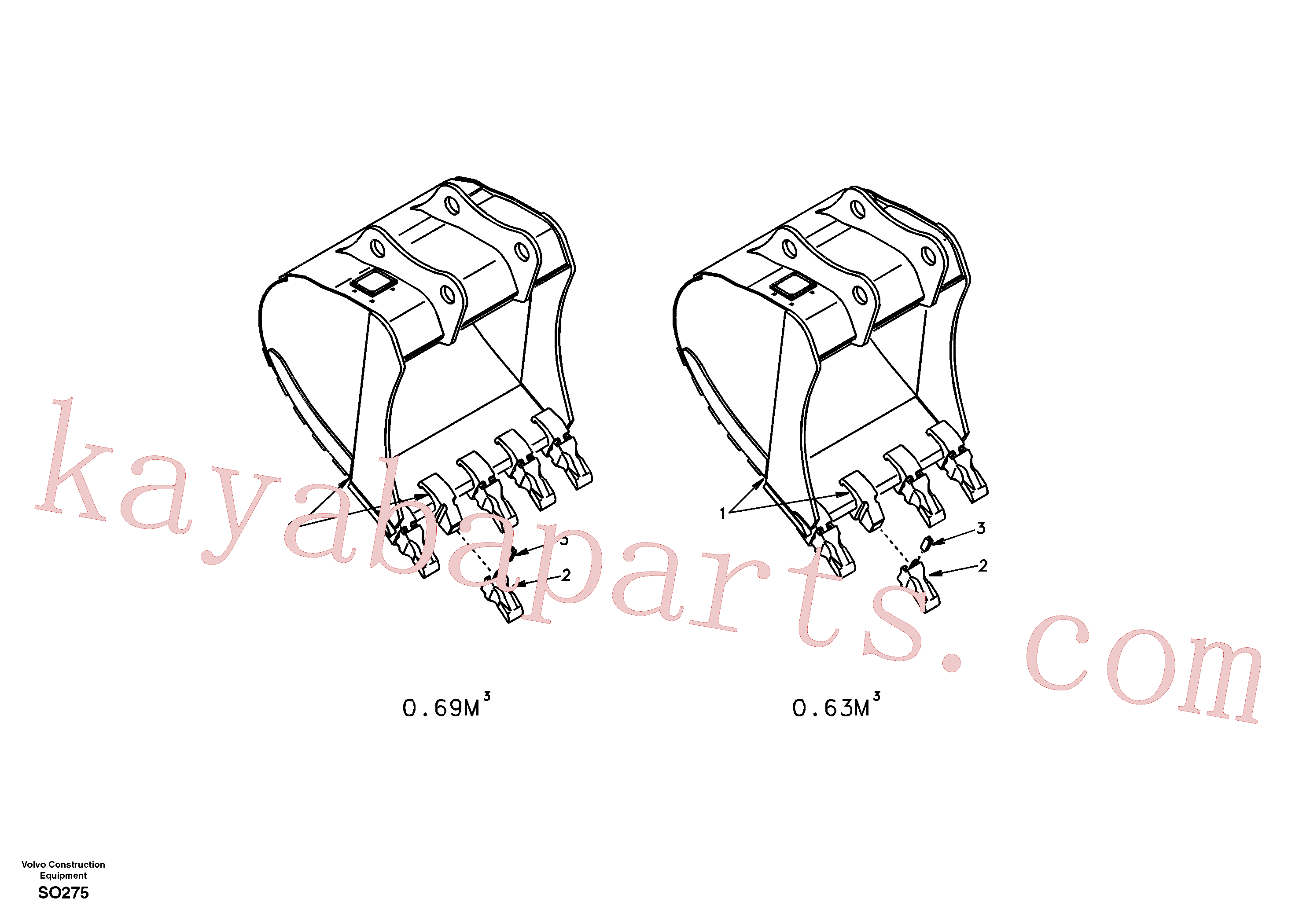 SA1171-89600 for Volvo Buckets for Quickfit(SO275 assembly)
