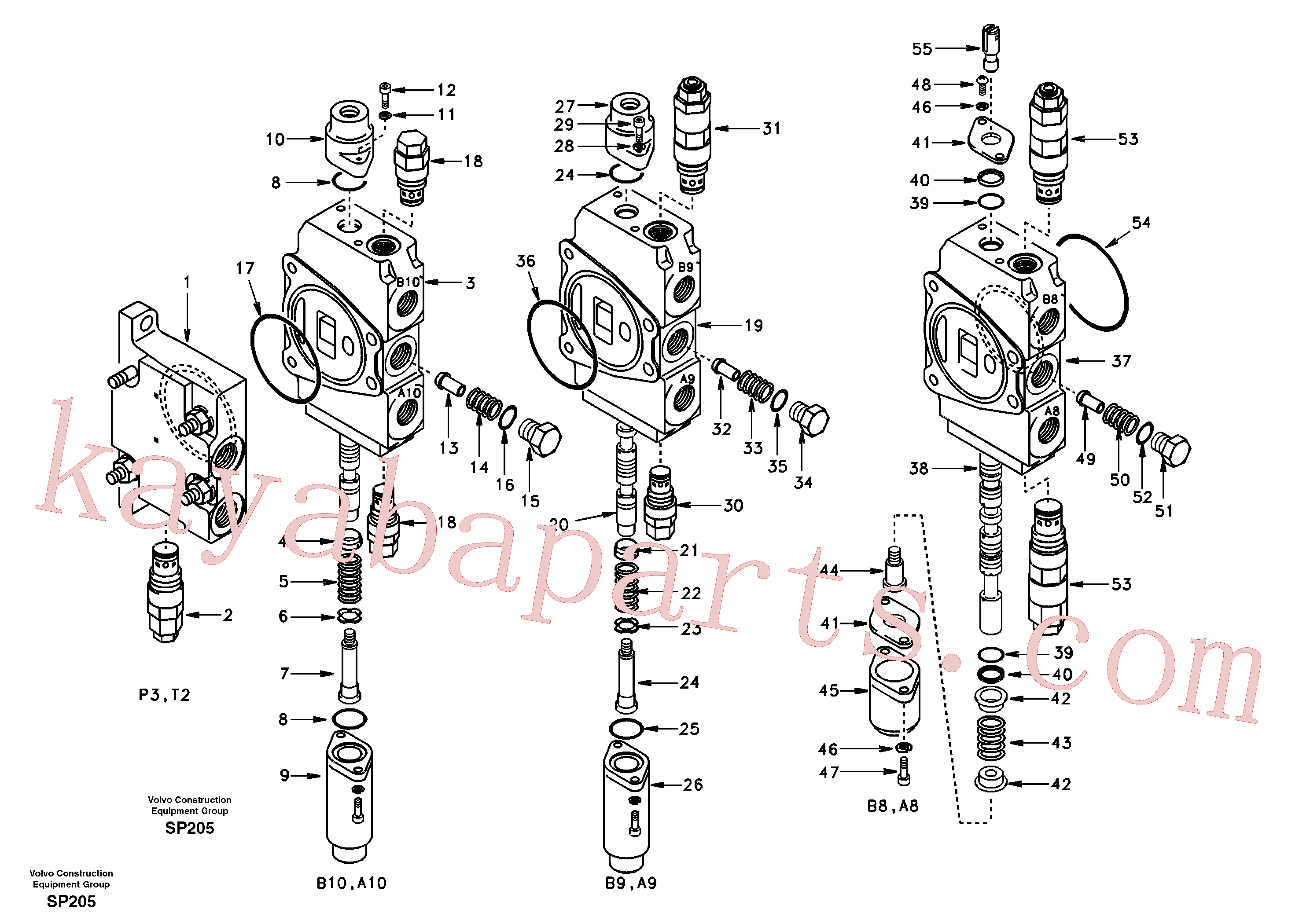 VOE14514680 for Volvo Main control valve, inlet and boom and boom swing(SP205 assembly)