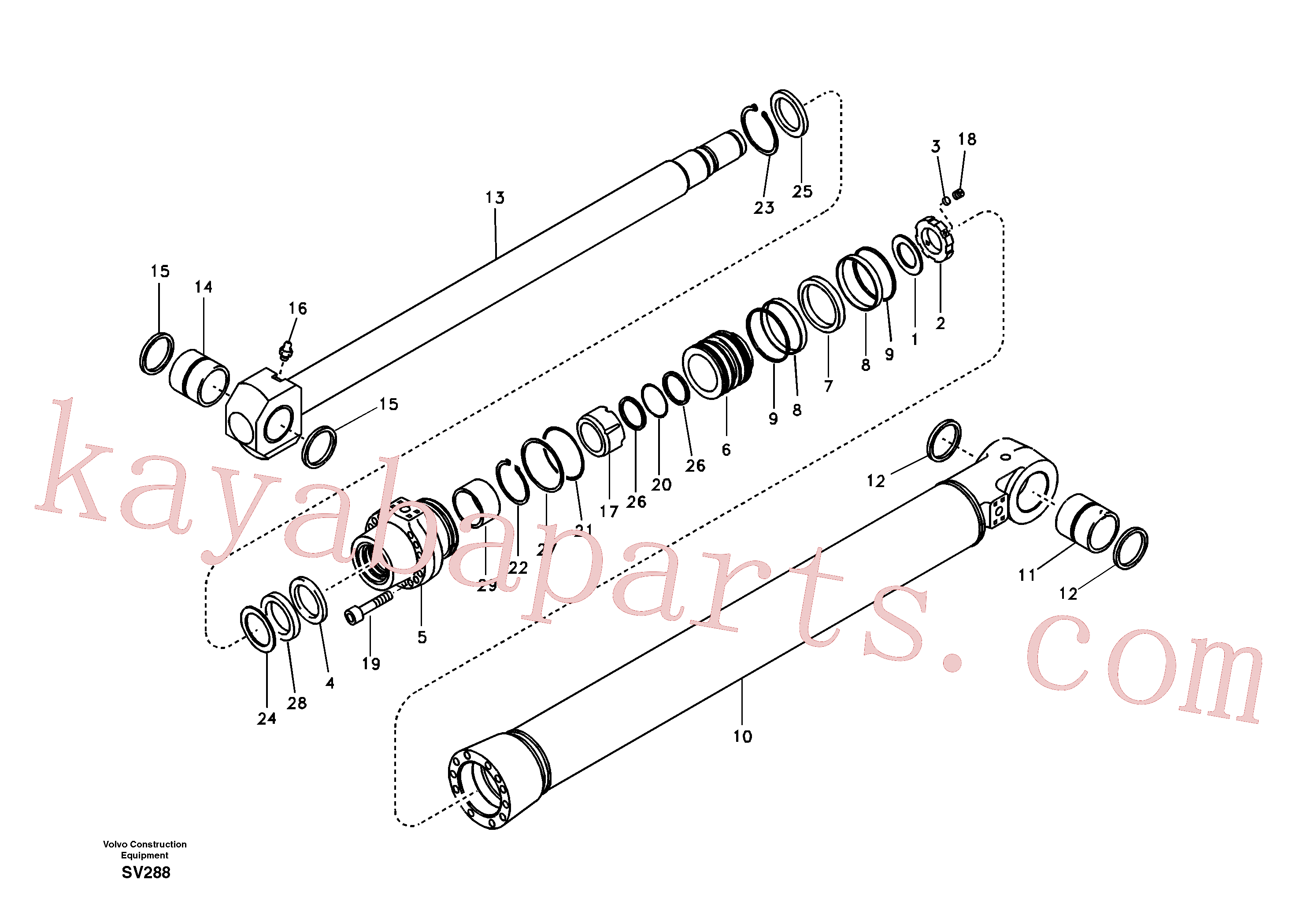 VOE14572515 for Volvo Bucket cylinder(SV288 assembly)
