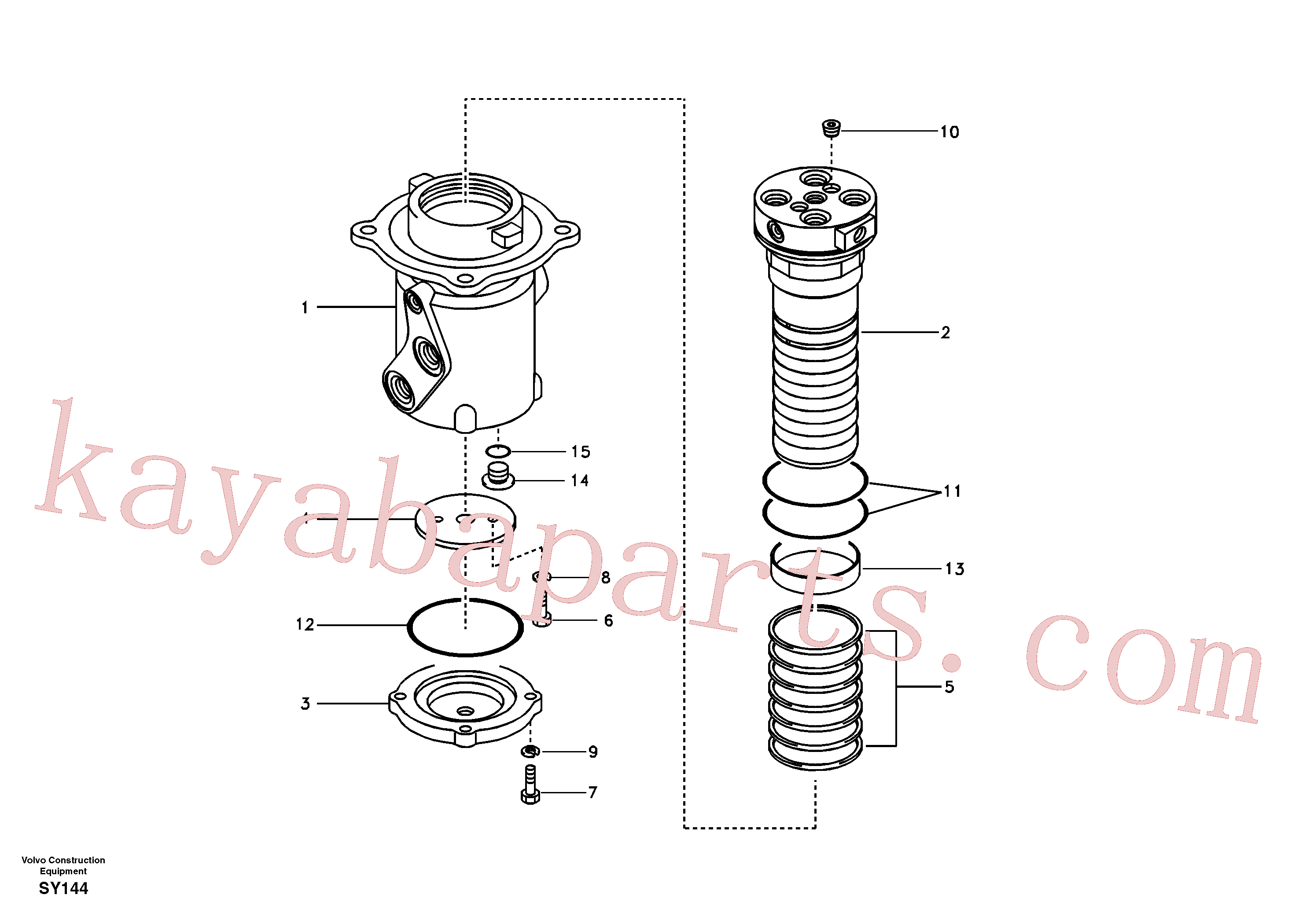 SA9611-10025 for Volvo Turning joint(SY144 assembly)