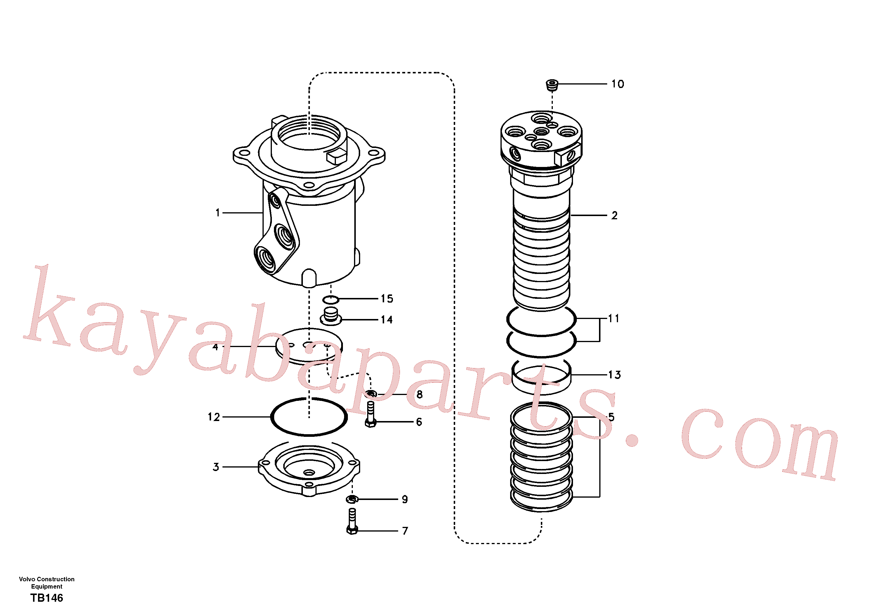 SA9611-10025 for Volvo Turning joint(TB146 assembly)